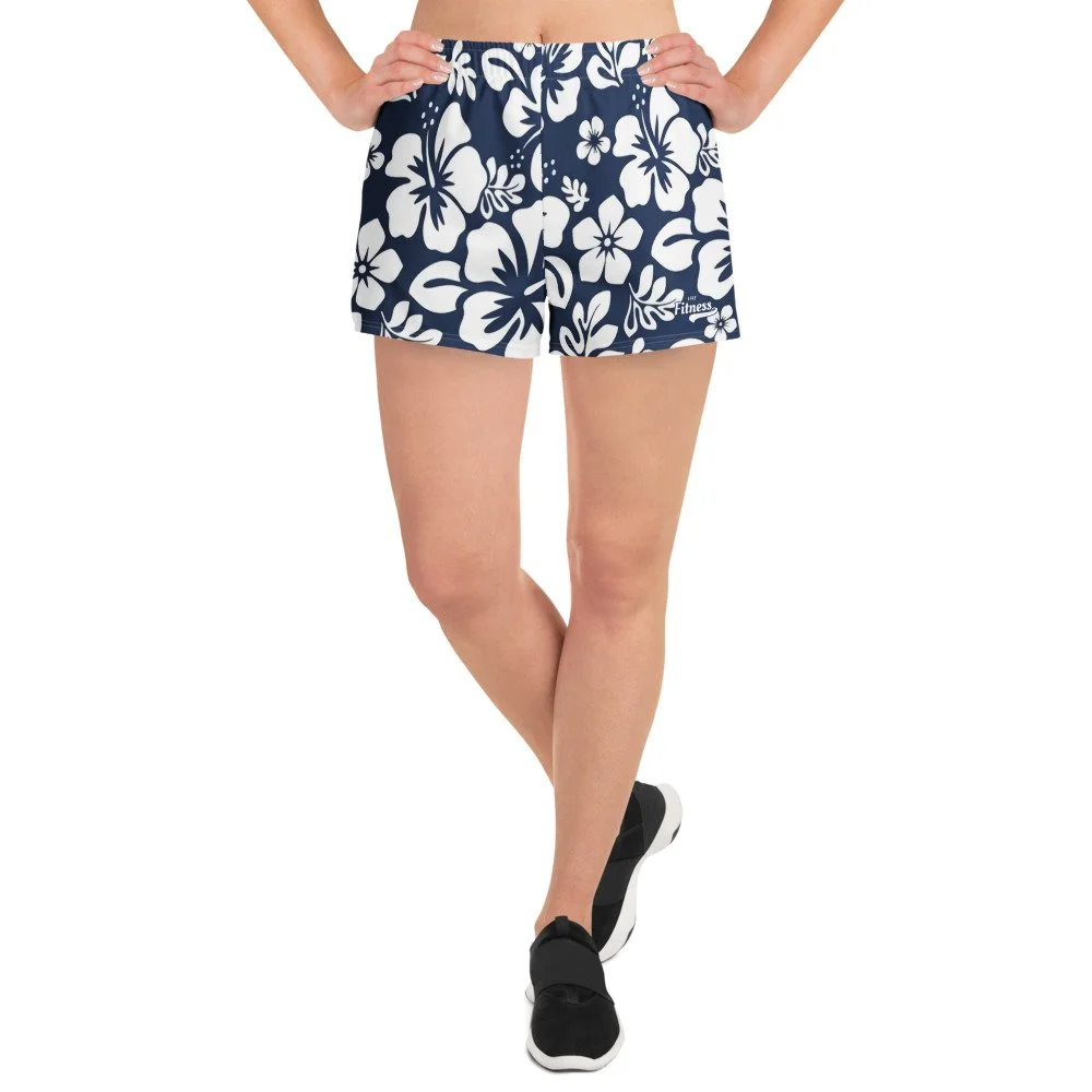 Midnight Hibiscus - Unisex Hybrid Shorts