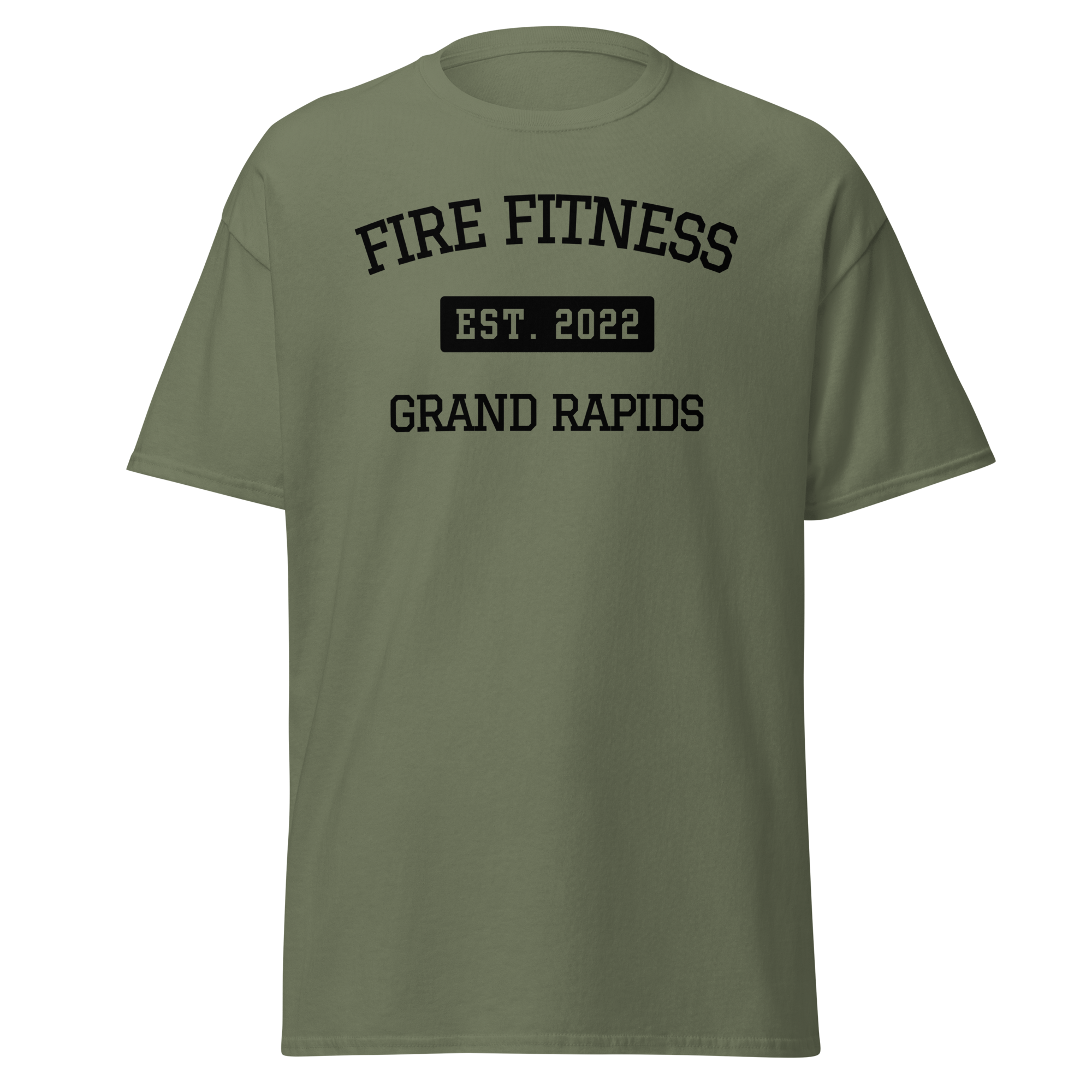 unisex-classic-tee-military-green-front-6a68fe601d4d8.png