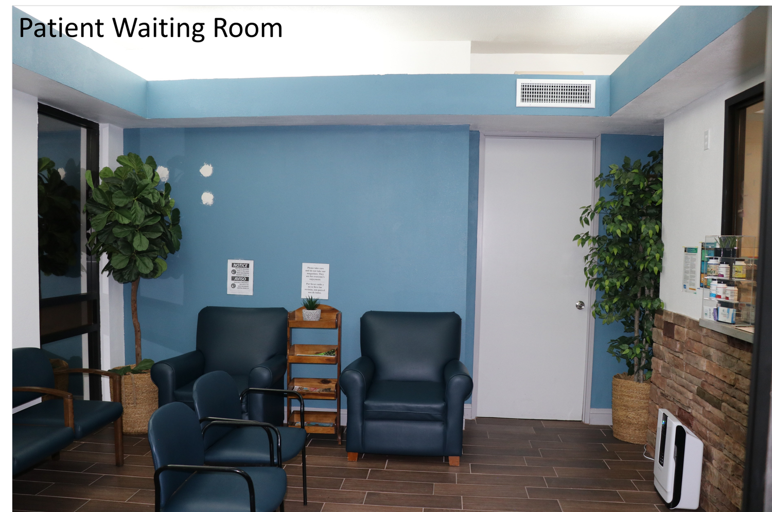 The waiting room at El Paso Clinical Trials