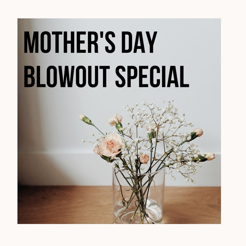 Looking for a last minute gift for someone? Or use it on yourself! Book a Bougie Blowout in the month of May and get 15% off! A Bougie Blowout includes a hair wash, scalp massage, deep conditioning mask, blowdry and styling. We love blowouts because 
