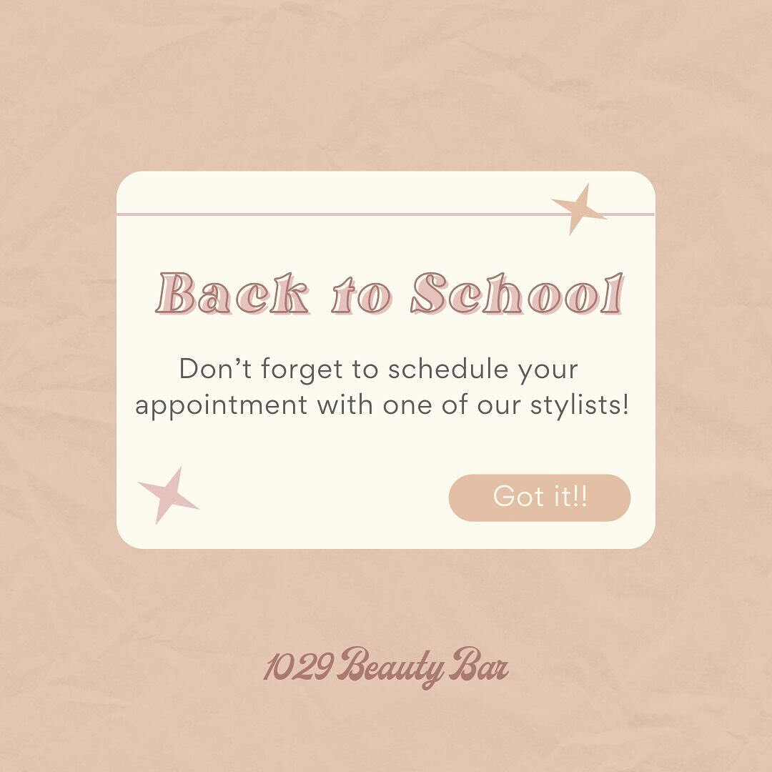It&rsquo;s almost that time so make sure you secure your appointment as we head into the busy season! Our stylists are booked out weeks at a time. 

Back to school &amp; the holidays will be here before we know it. Availability will be limited during