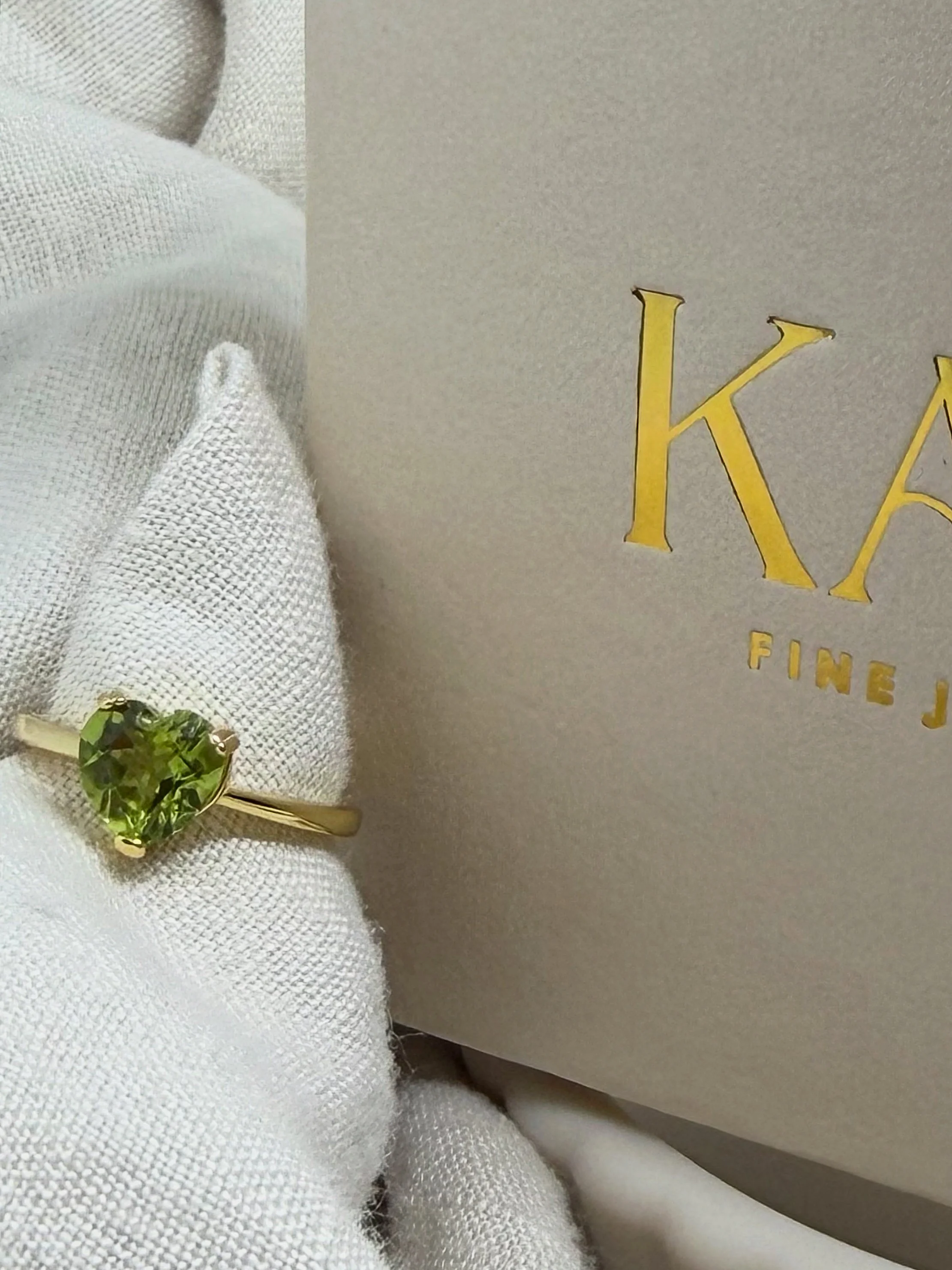 Verdant Heart Ring | Peridot Heart Ring