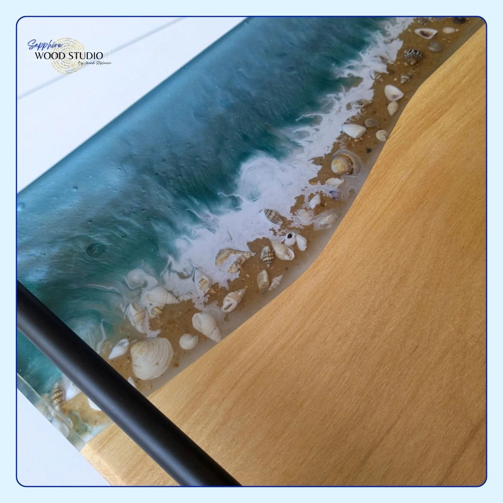 Wanna try? Our beach boards are different. Let me tell you why 👇

Instead of spreading blue and white epoxy across a slab of wood, we teach you how to set actual sand and shells alongside a piece of birch or maple. You can even bring your own! 

The