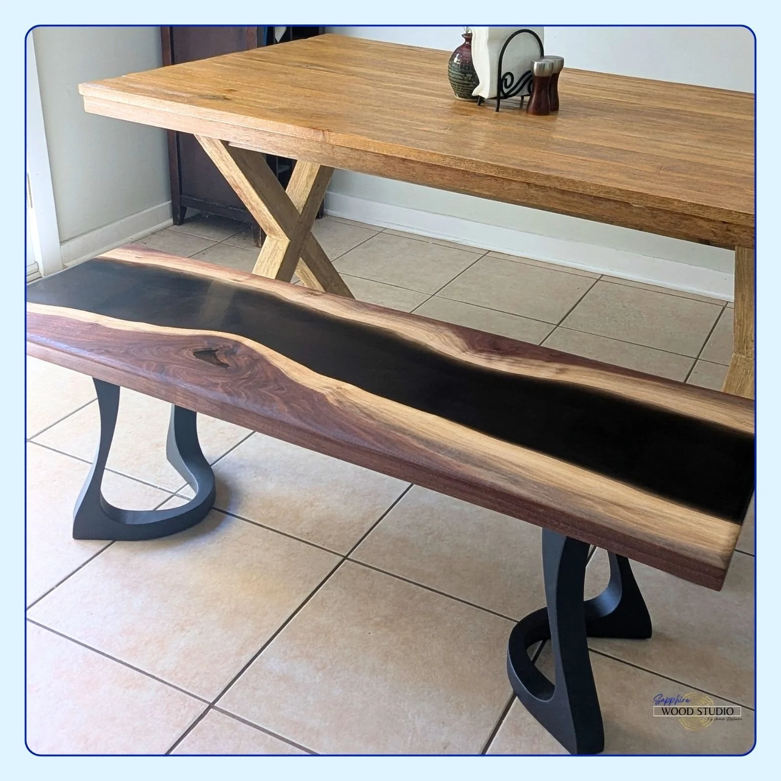Kinda wanted to keep it 🤷&zwj;♀️
Making this walnut and epoxy bench was pure joy. From the custom mold to the final polish - I just couldn't wait to get back to work.
More to come. I don't have space for large tables quite yet but benches, coffee ta