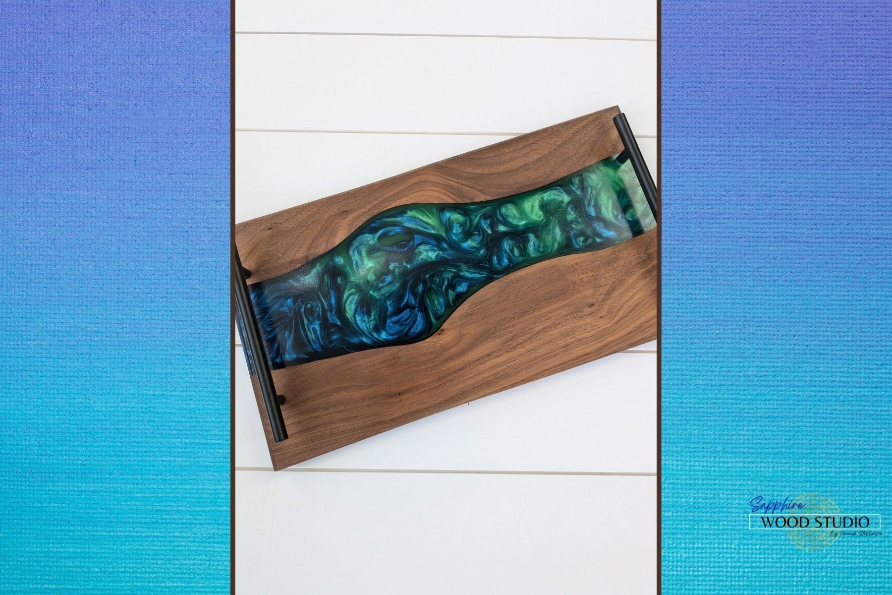 Resin River Serving Trays
