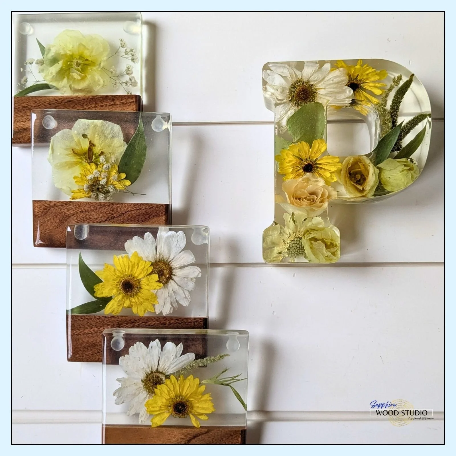 Letter and Coaster Bundle Wedding Flower Preservation