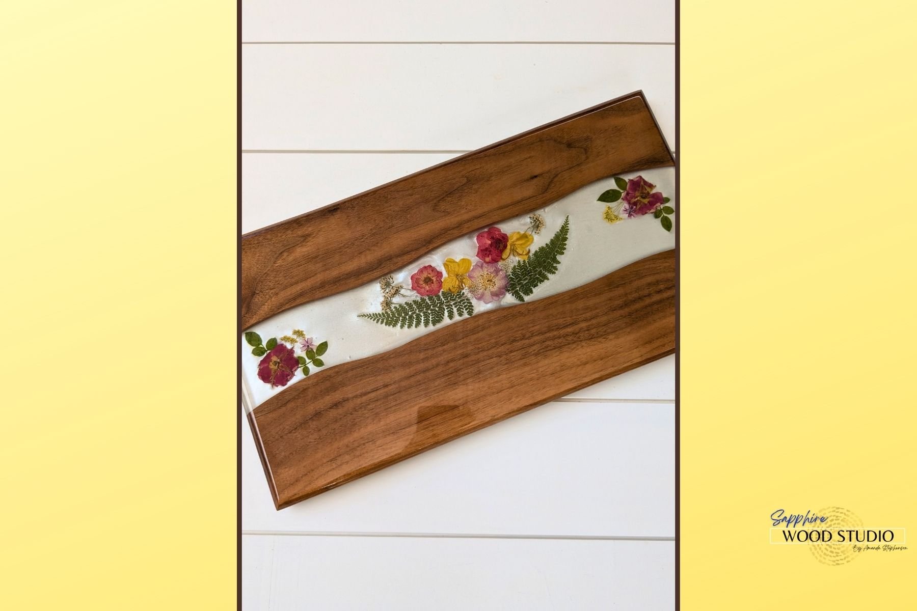 Dry Flower Epoxy Serving Tray