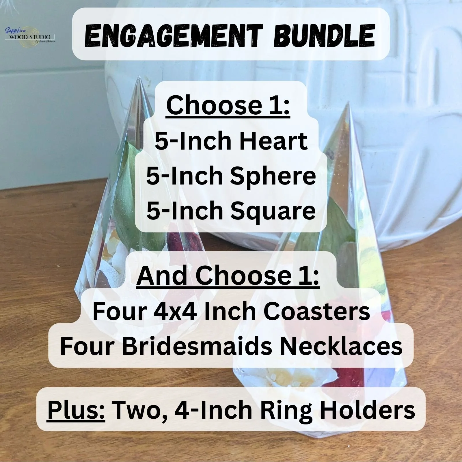 Engagement Bundle | Flower Preservation for Weddings, Memorials and More