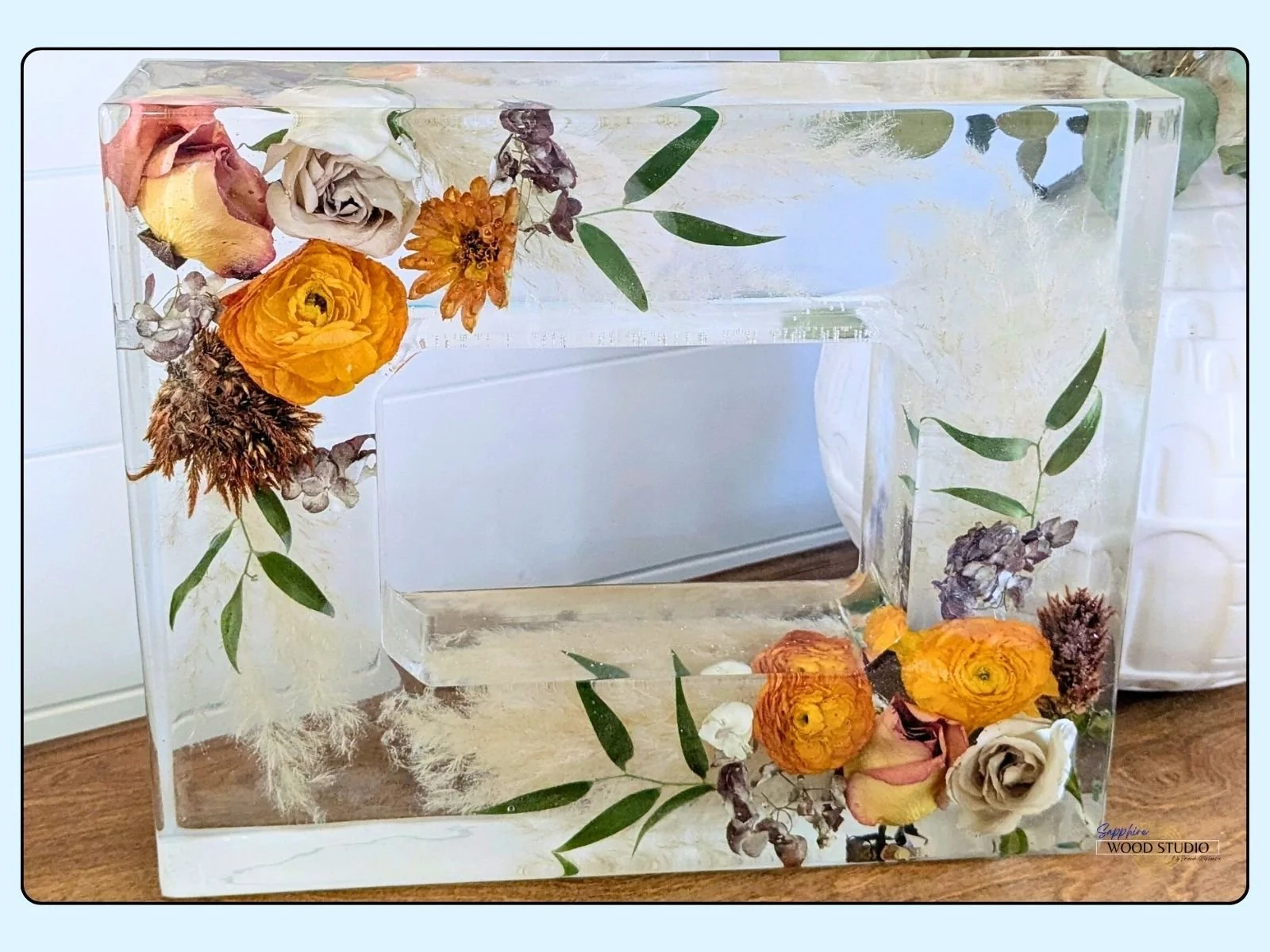 Resin Wedding Portrait Frame | Flower Preservation for Weddings, Memorials and More
