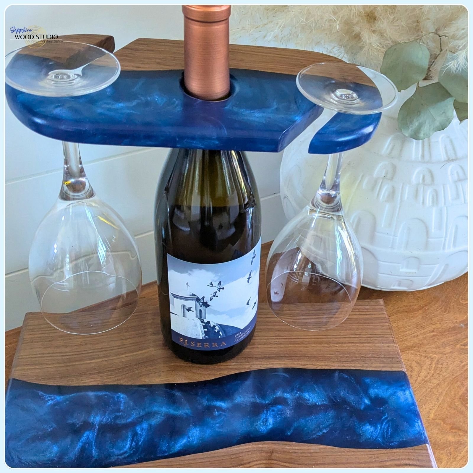 Pour Your Own Epoxy Tennessee Wine Caddy and Cheese Board