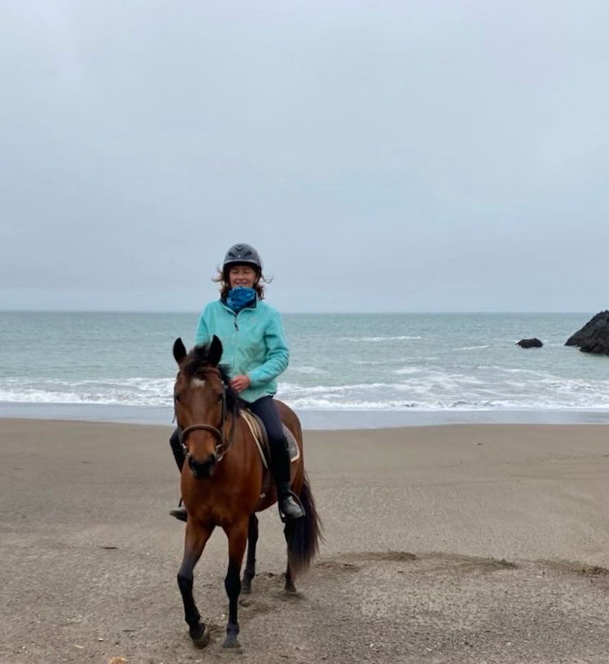 While we are all a little sad to say farewell for now to our sweetest Power Pony, we are thrilled to congratulate him for moving on to live his best life in a lush pasture by the sea, as a beloved best friend and trail companion to our own Mary Howar