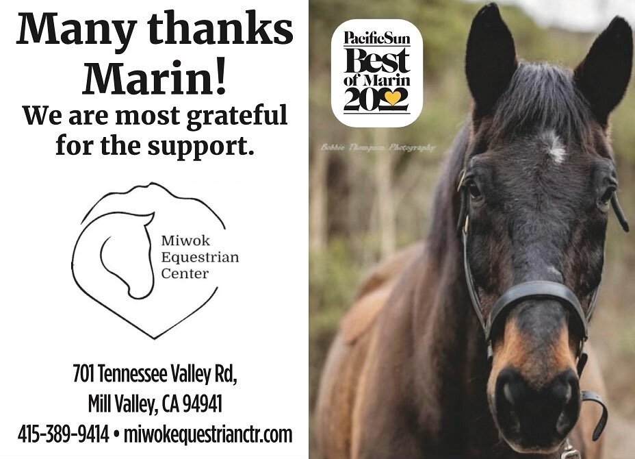 Thank you Marin! 💙#miwokequestriancenter