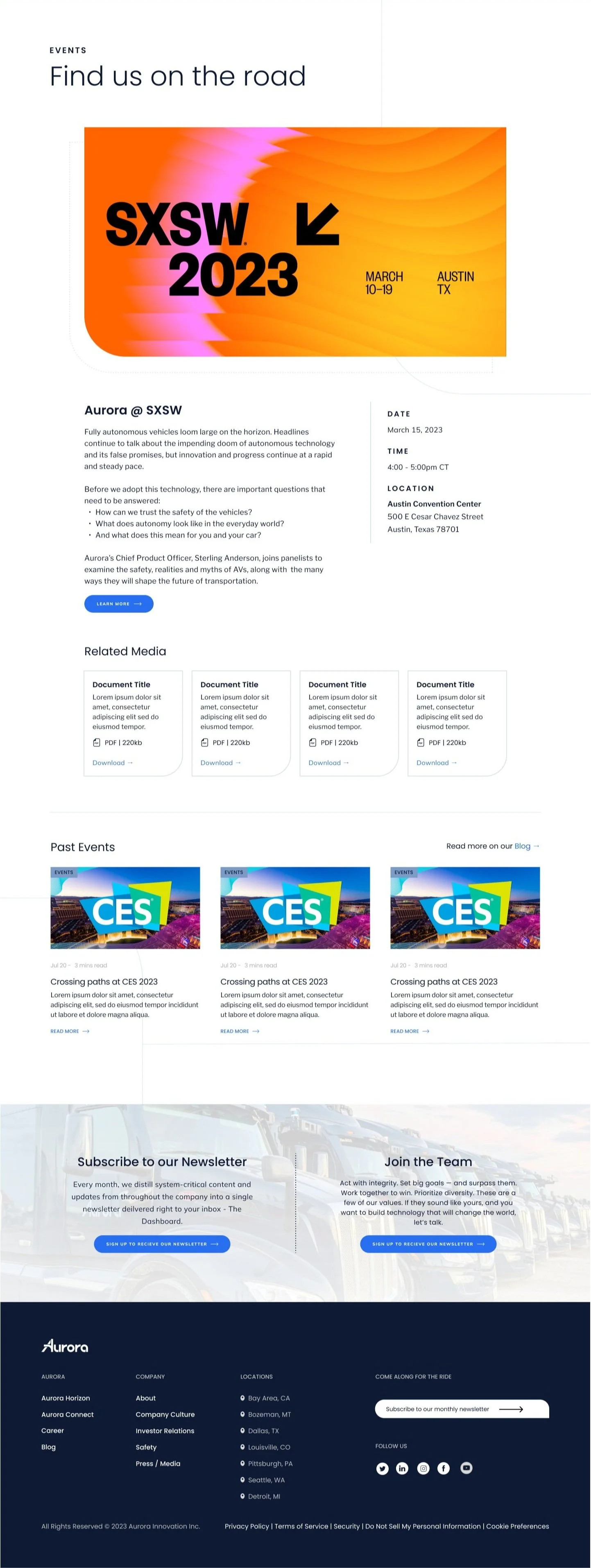 Event Detail Page