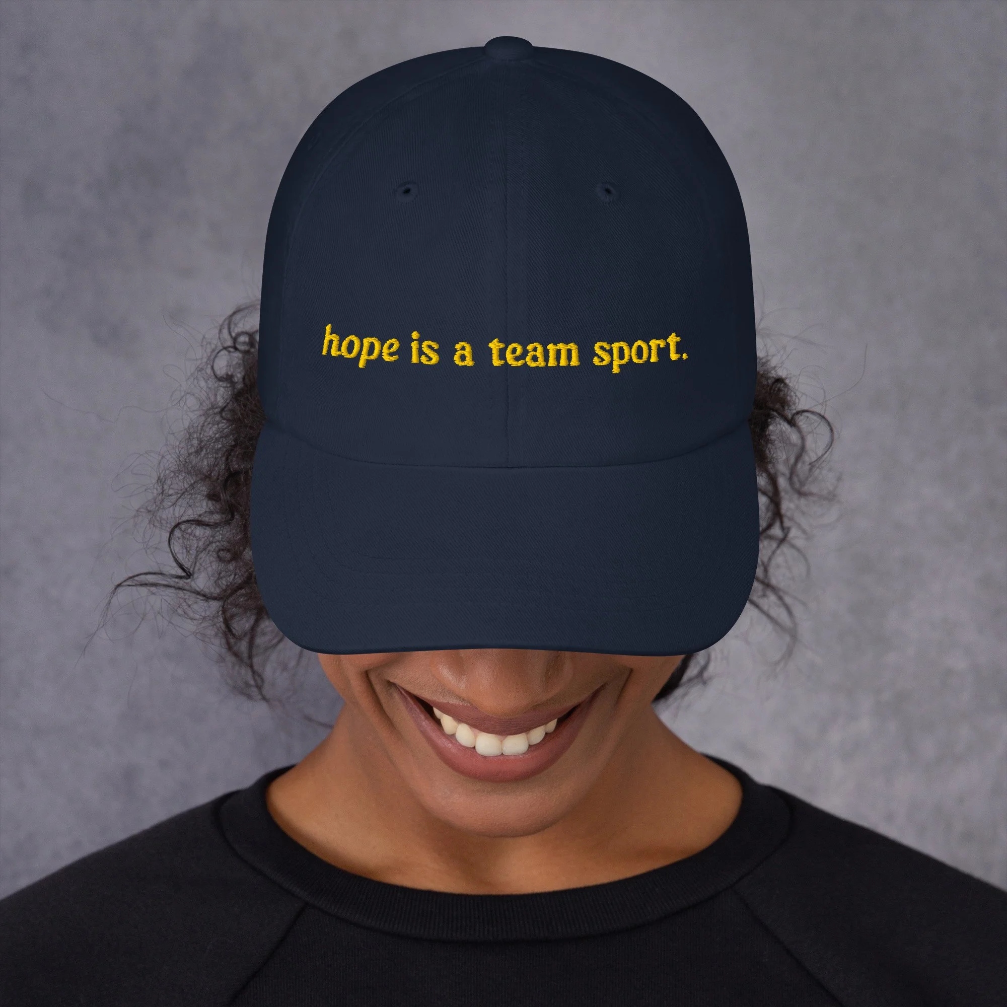 Hope is a Team Sport — Epic Dad Hat (Yellow Thread)