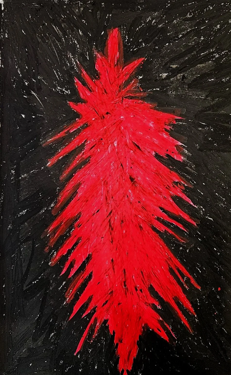 "Patriarchal Anger" - Oil pastel on paper - March 2026