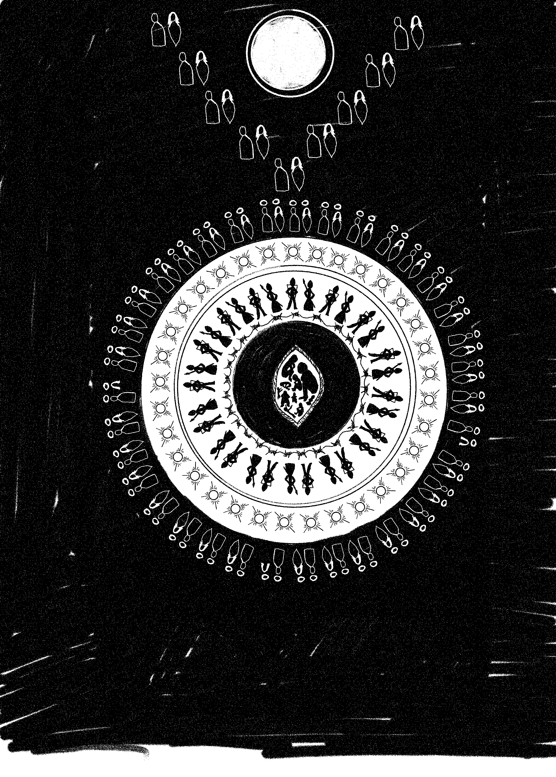 "Mandala of the psyche" - Drawn on Remarkable Tablet in Pencil - June 2025