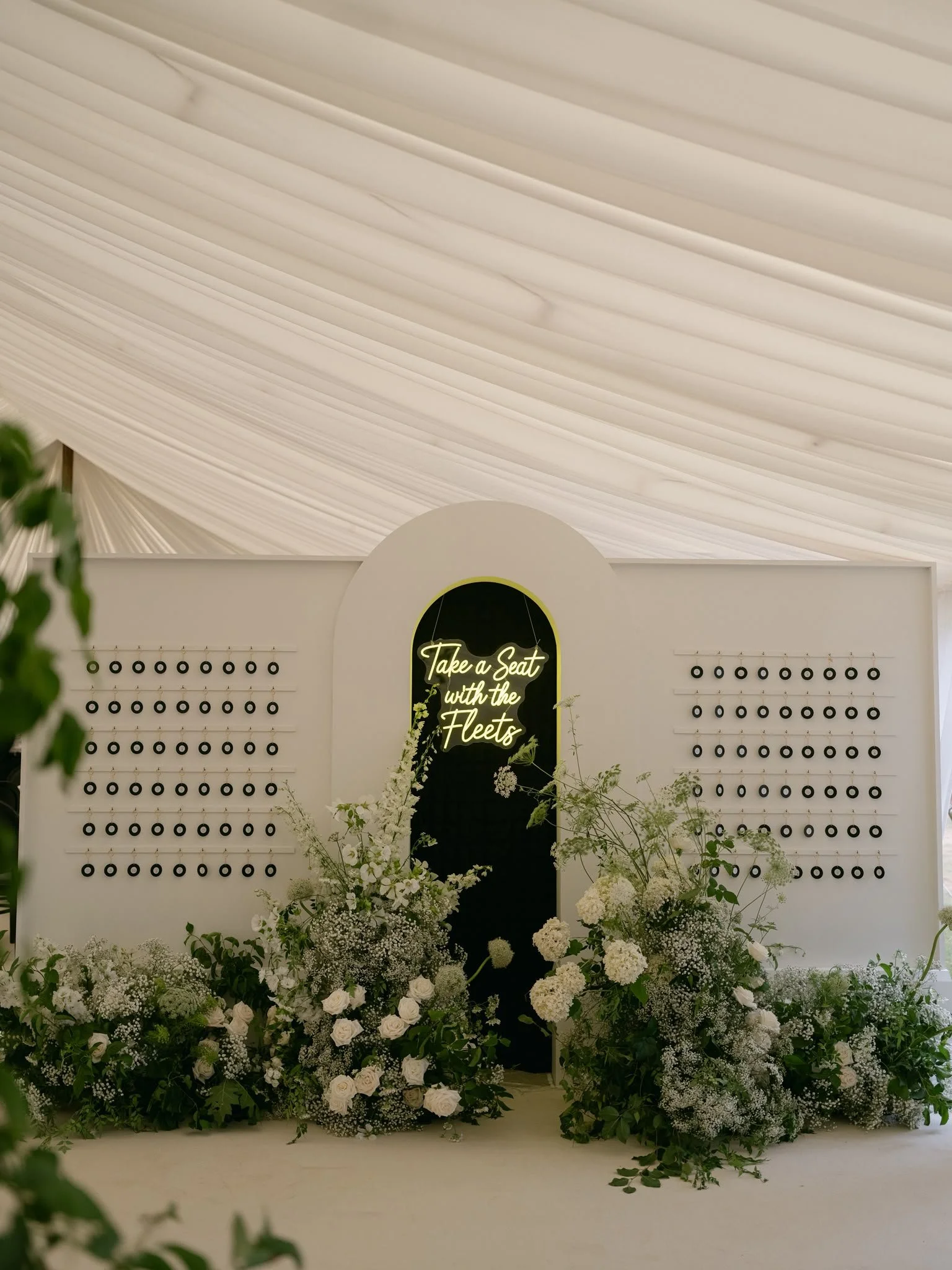 From Seating Plan to Keepsake: Our Personalised Vinyl Record Wedding Backdrop at Wootton Hall