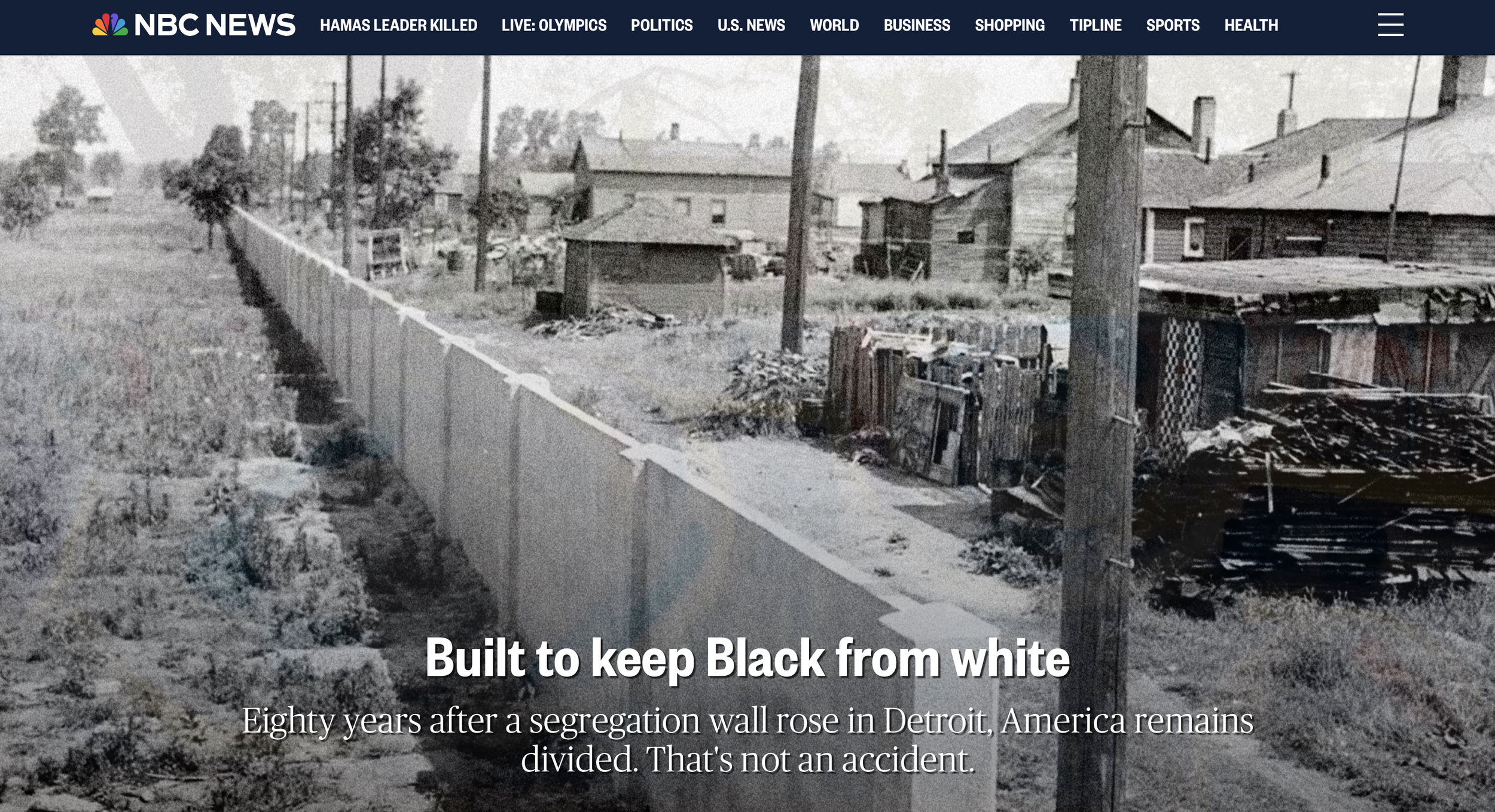 Built to keep Black from white: NBC