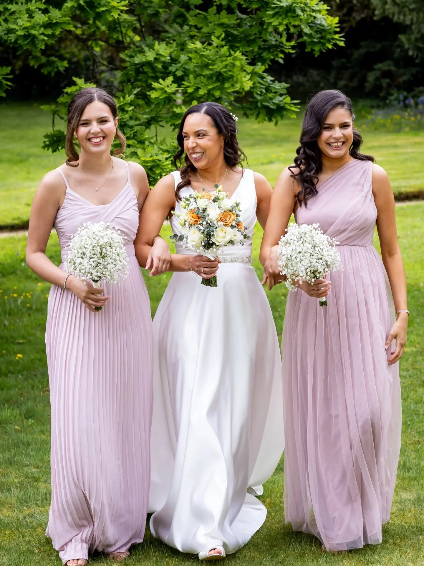 Beautiful Bride Rebecca &amp; gorgeous daughters ✨️ Thank you for sharing these stunning professional pics taken by @natalielemarephotography
&bull;
 It was such a fun morning getting you all ready for your special day 🤍 Hair and Make-up by @catpink