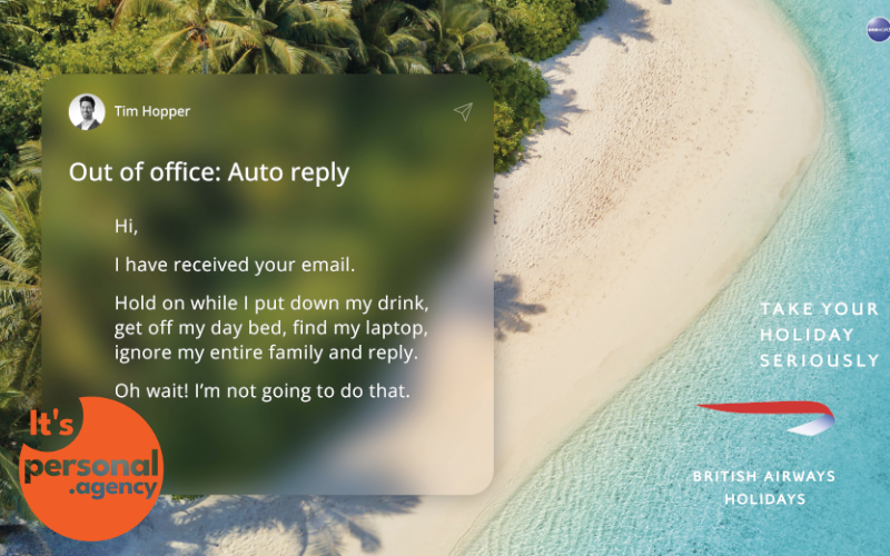 Vacation mode activated: British Airways auto-responses with a twist!