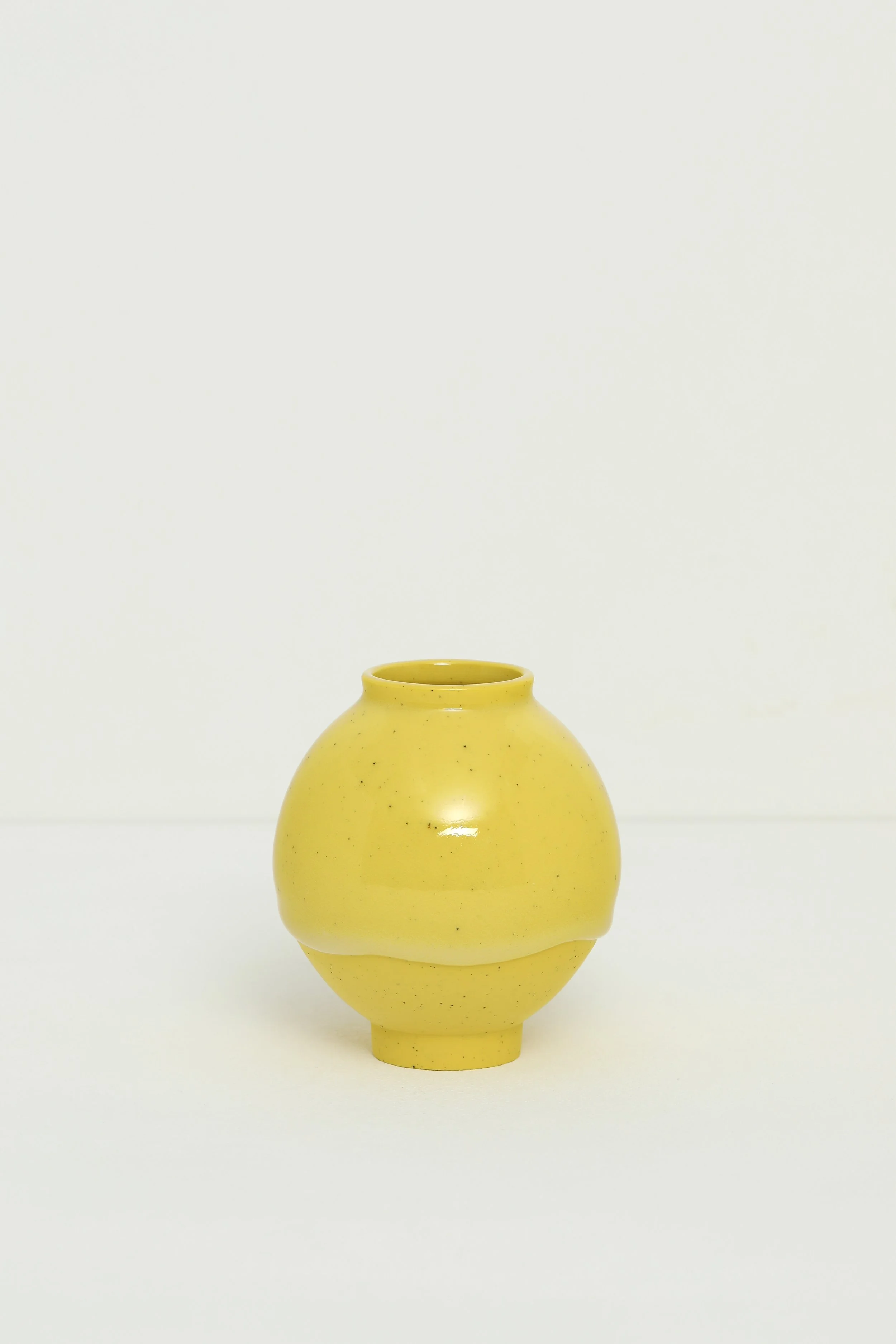 13. Speckled Yellow Moon Jar