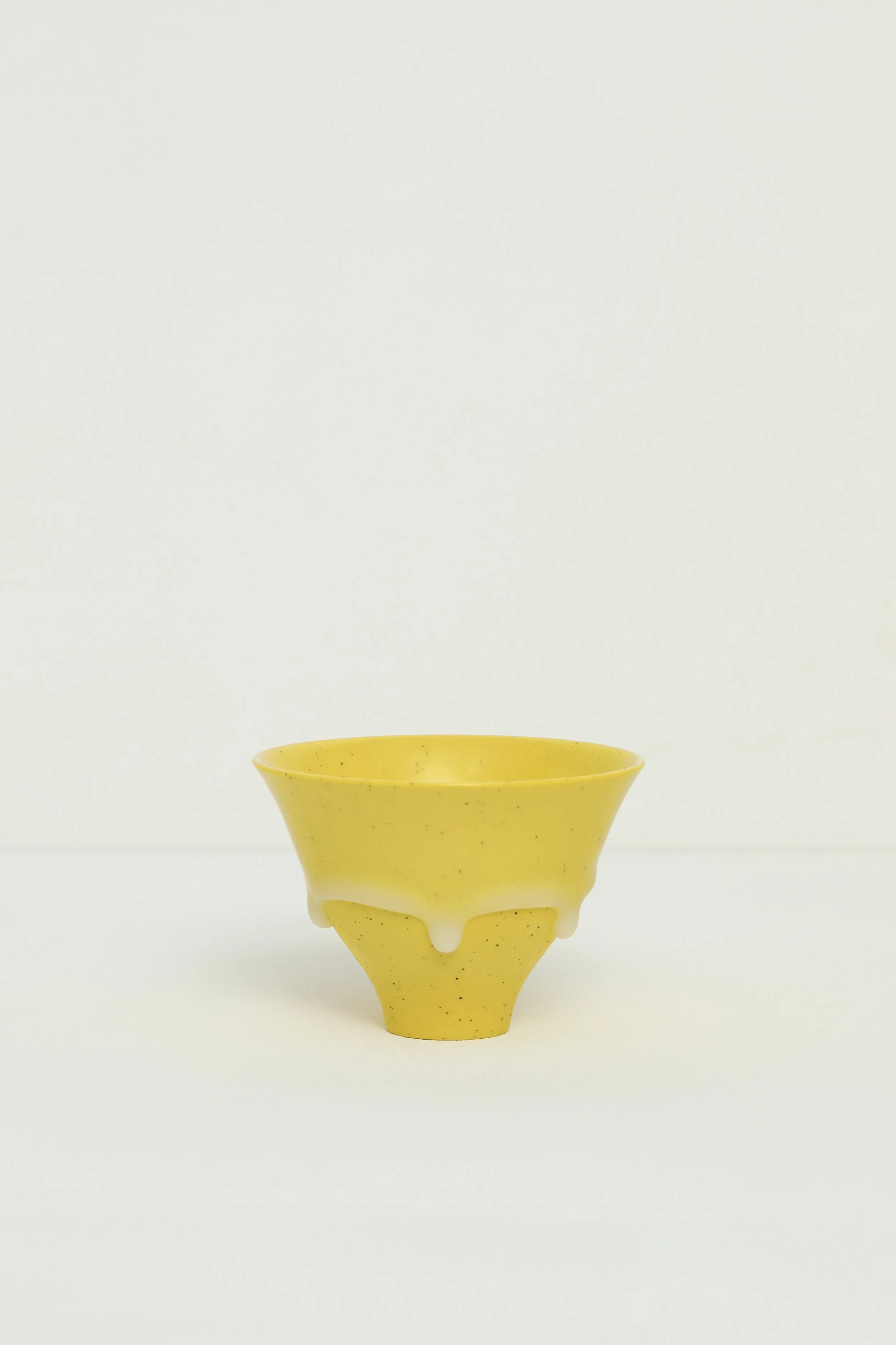 22. Speckled Yellow Flared Bowls