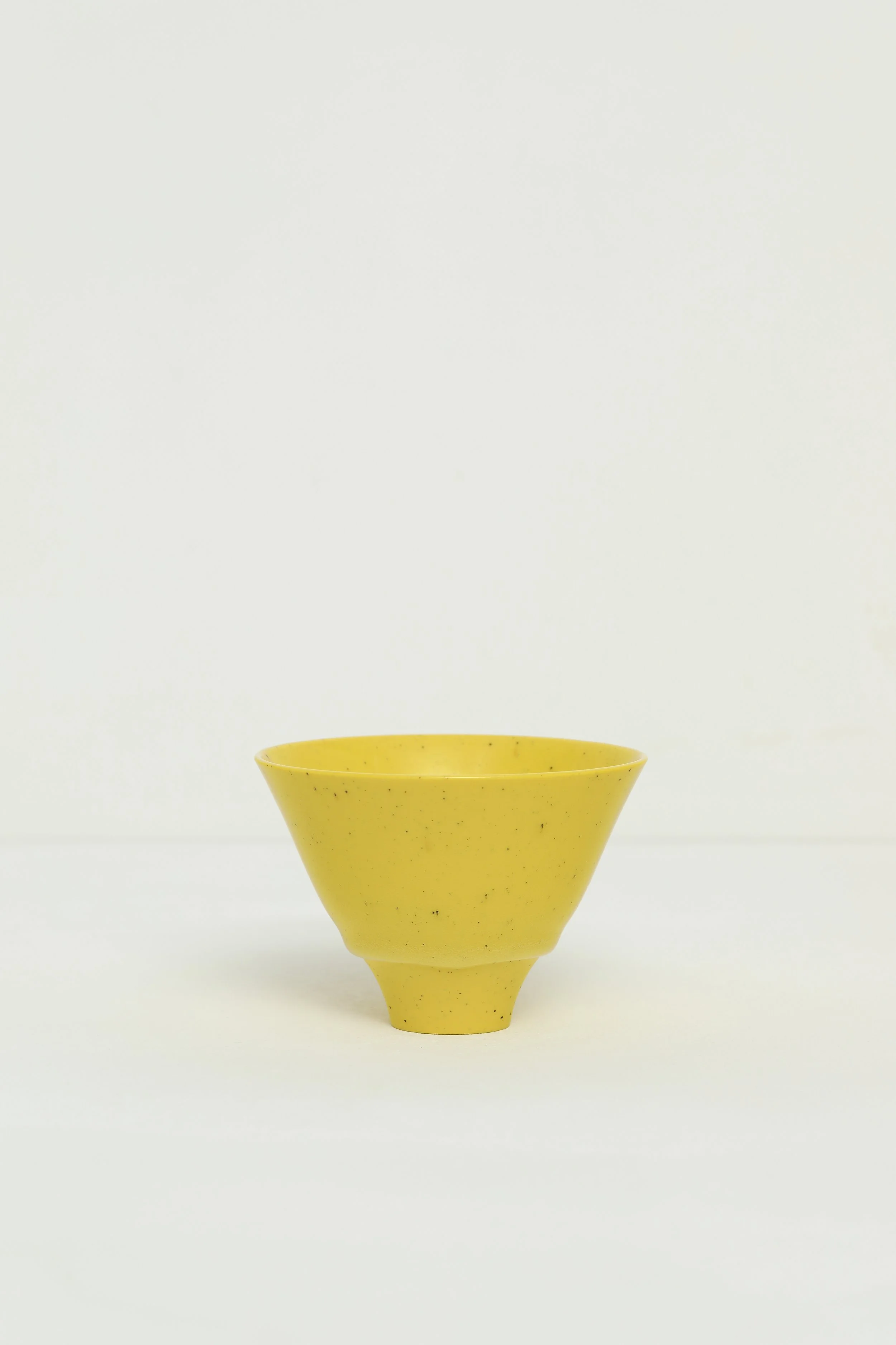 21. Speckled Yellow Flared Bowls
