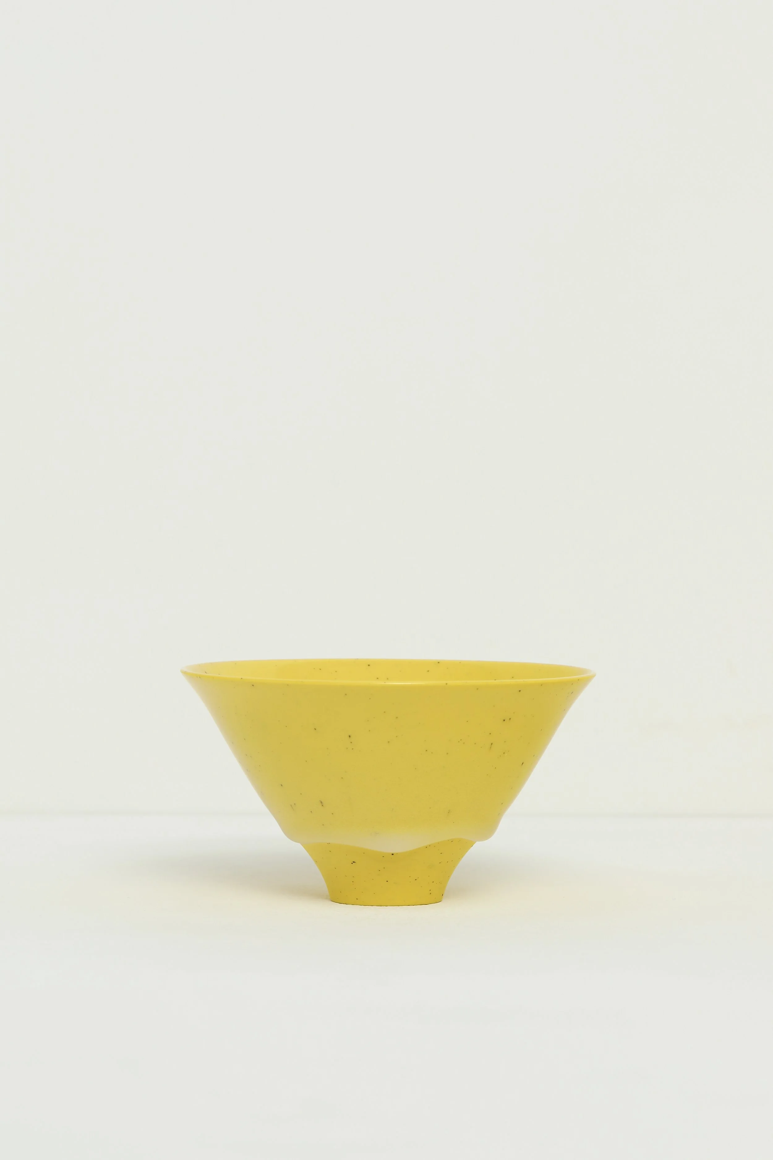 15. Speckled Yellow Flared Bowl