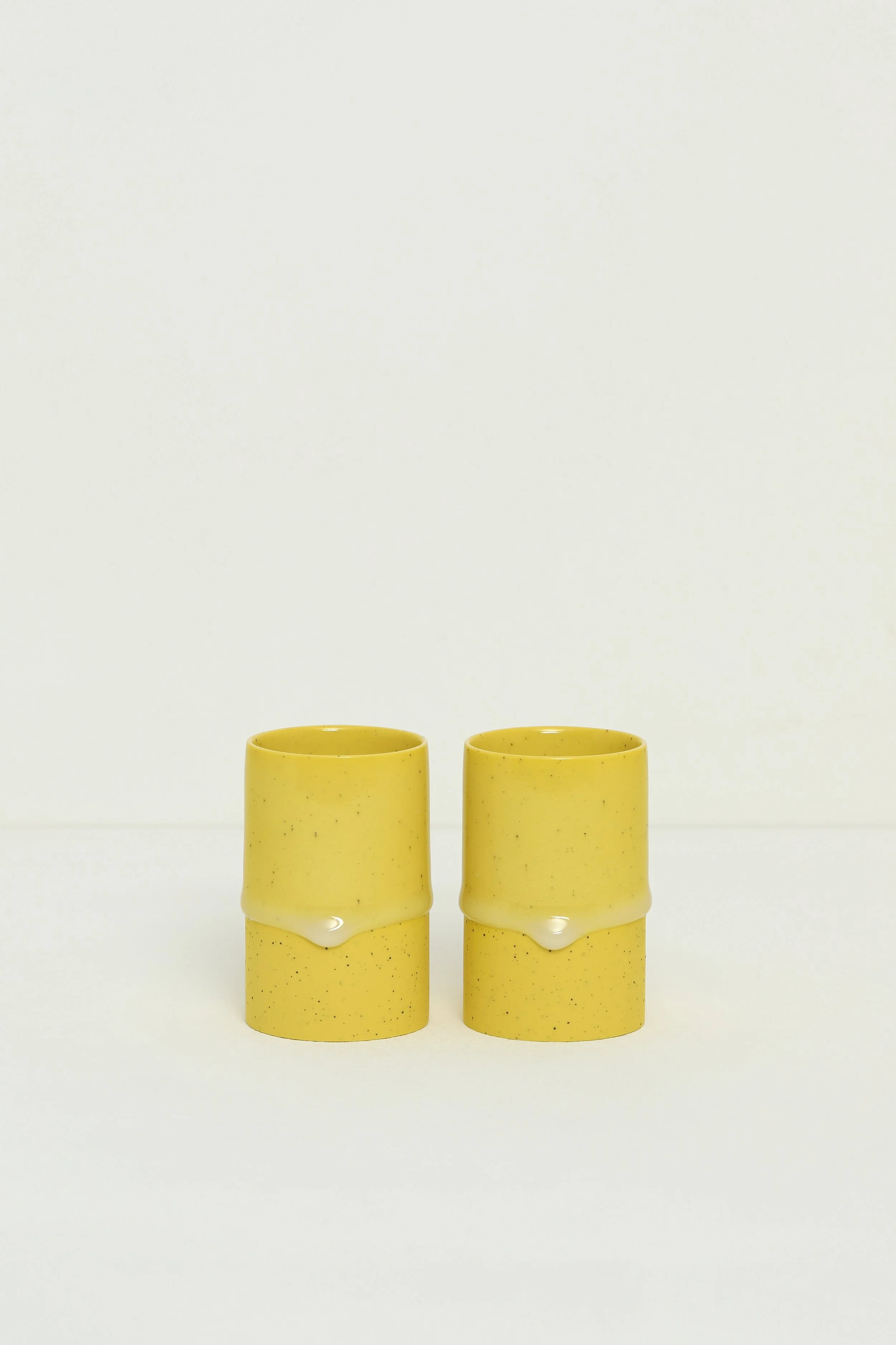 30 & 31. Speckled Yellow Beakers