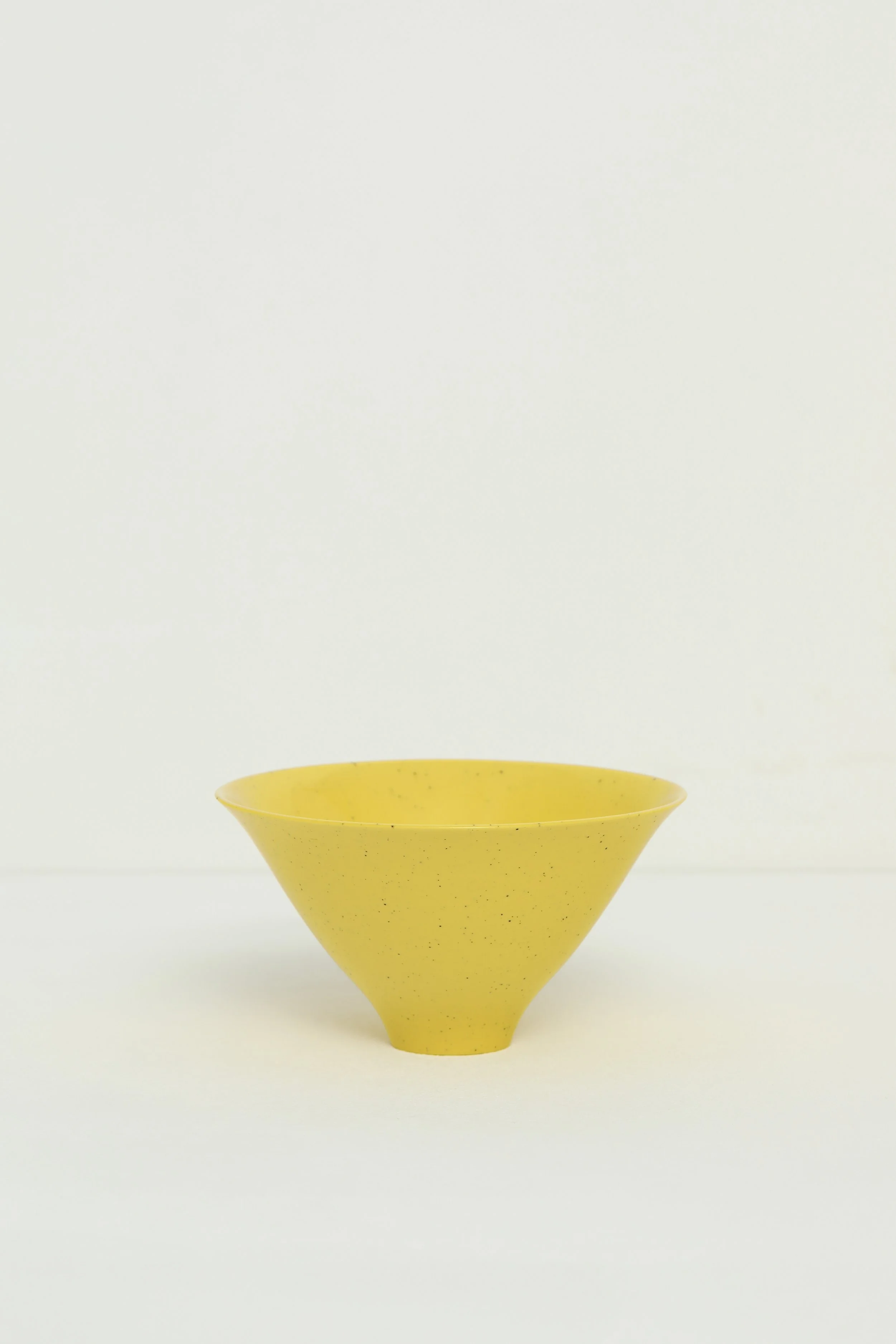 10. Speckled Yellow Flared Bowl