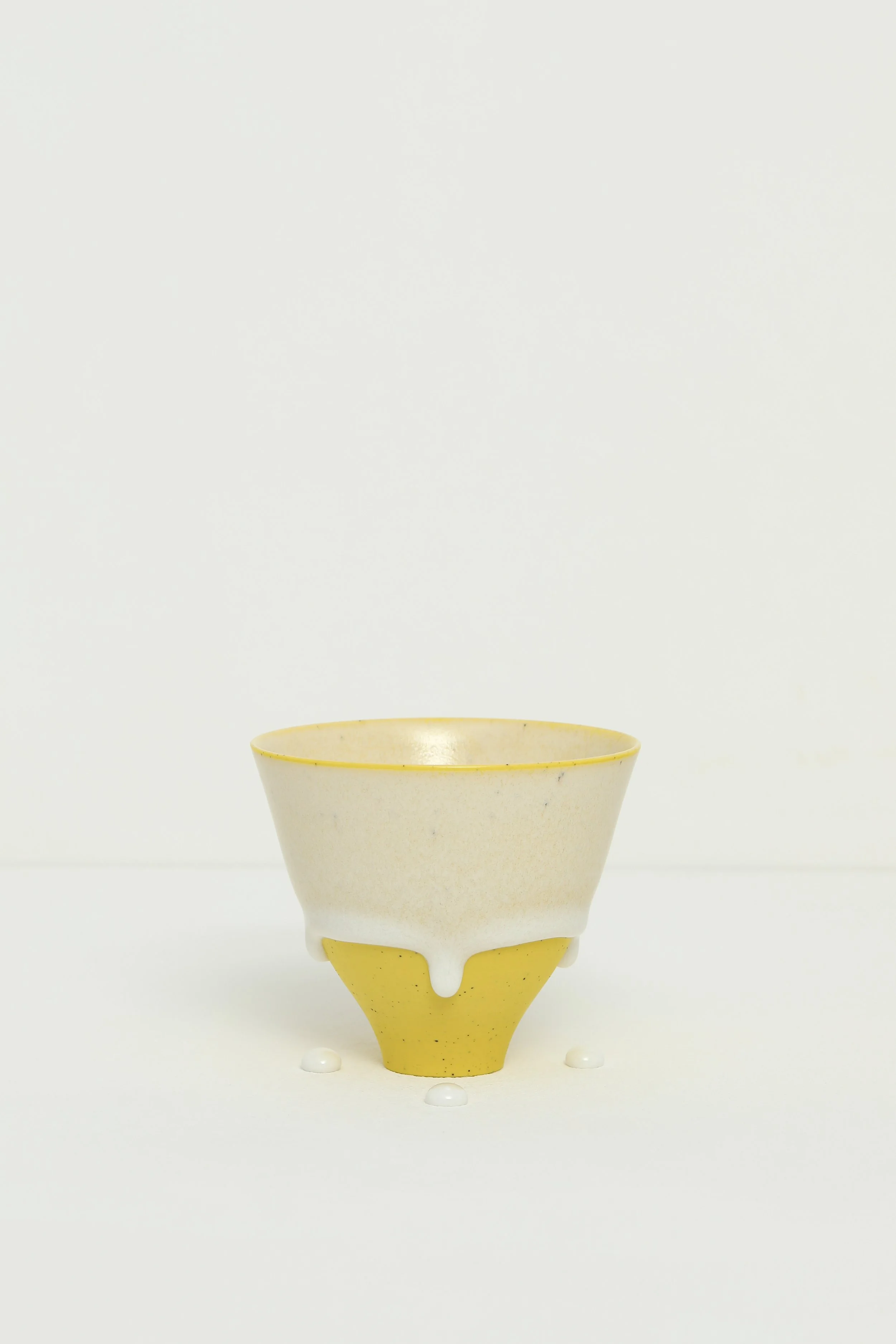 19. Speckled Yellow Flared Bowl