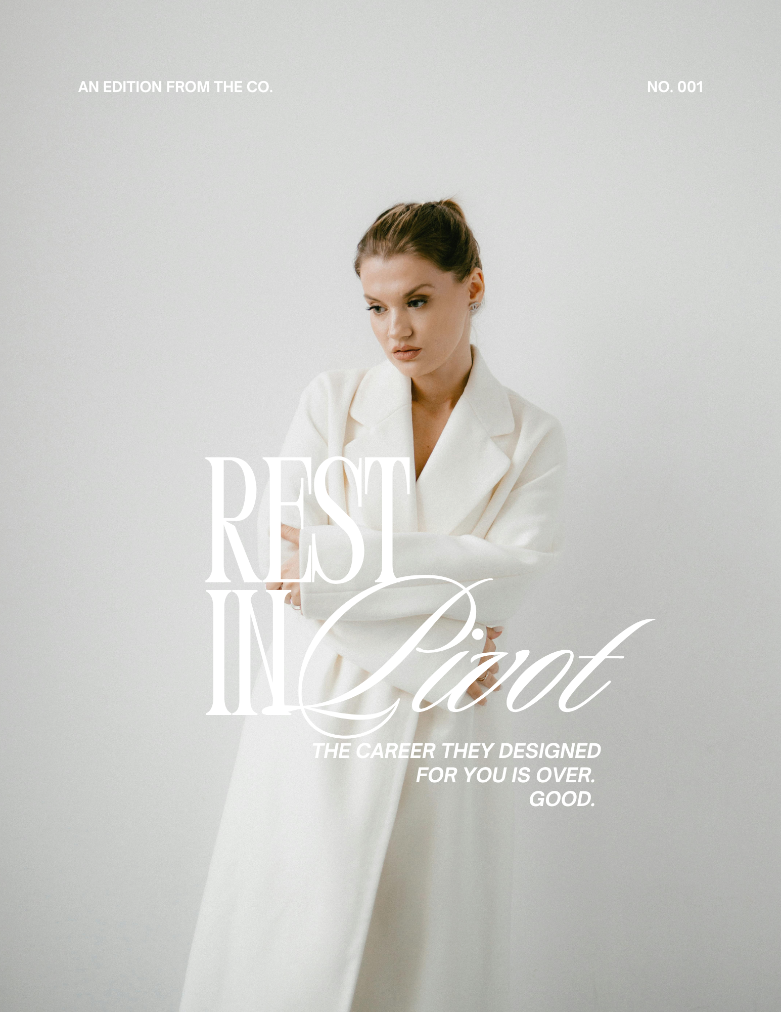 Rest In Pivot Edition cover featuring a woman in white with the title Rest In Pivot.