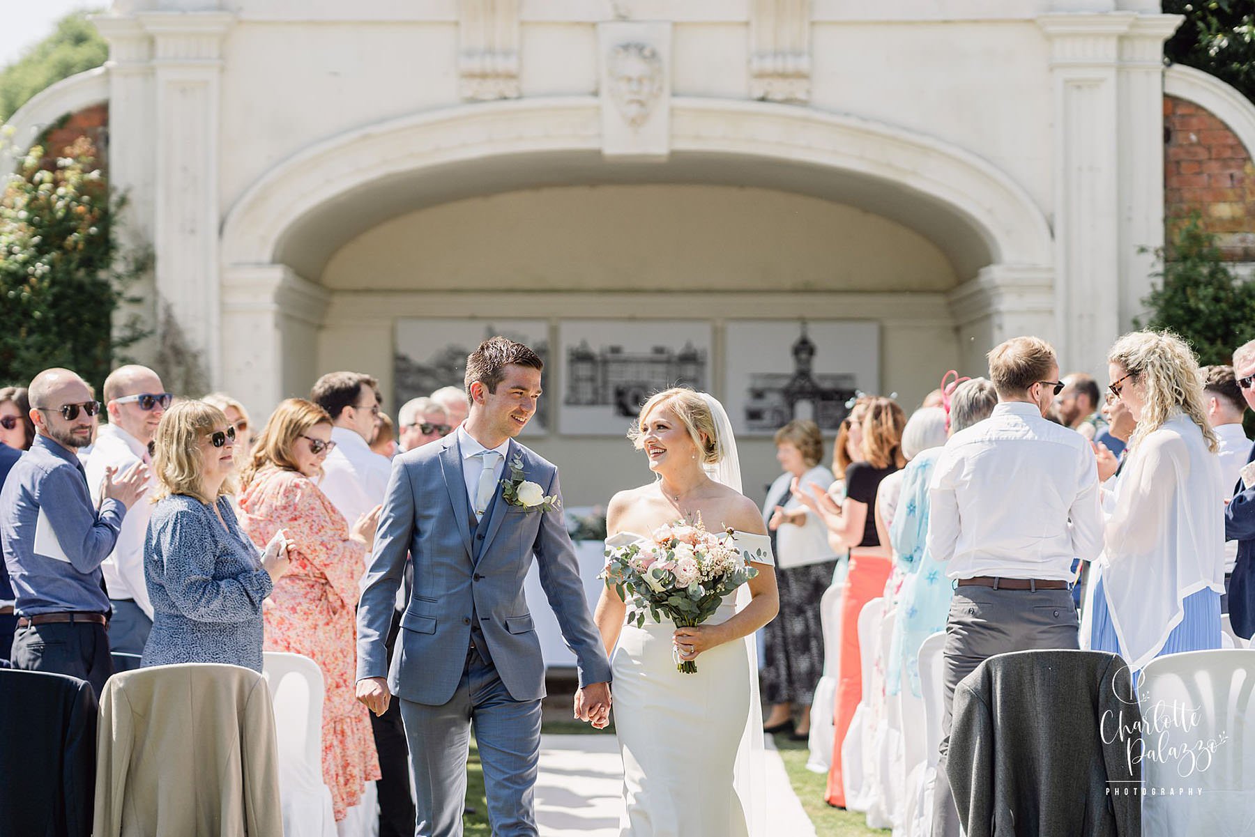 Confetti outside at Arley Hall