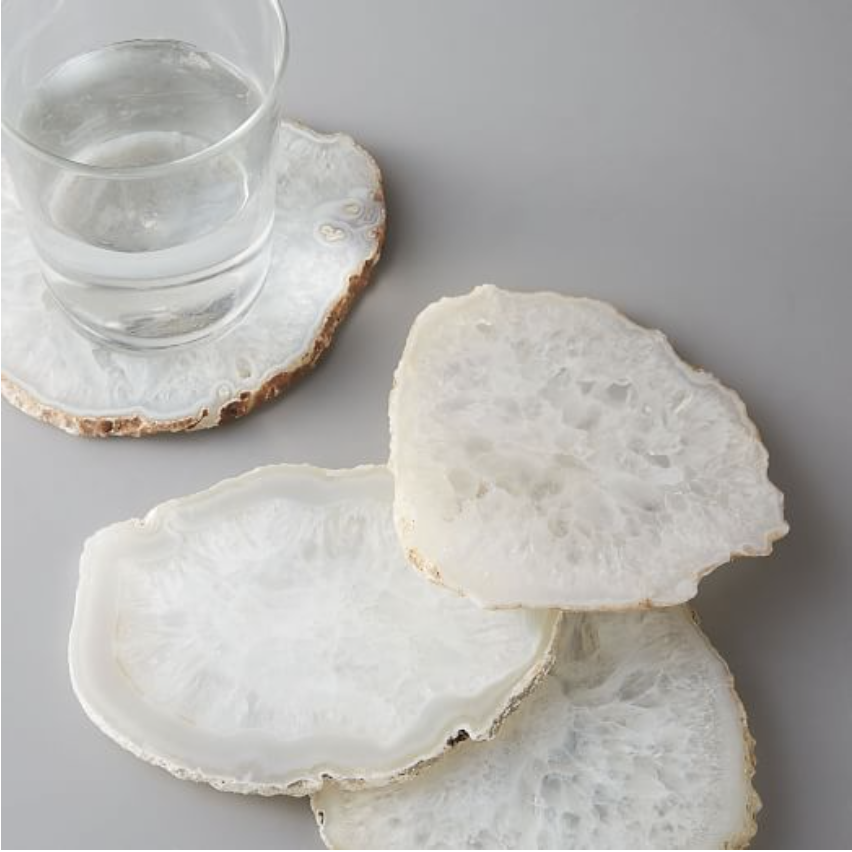Clouded Agate Coasters, £36, West Elm