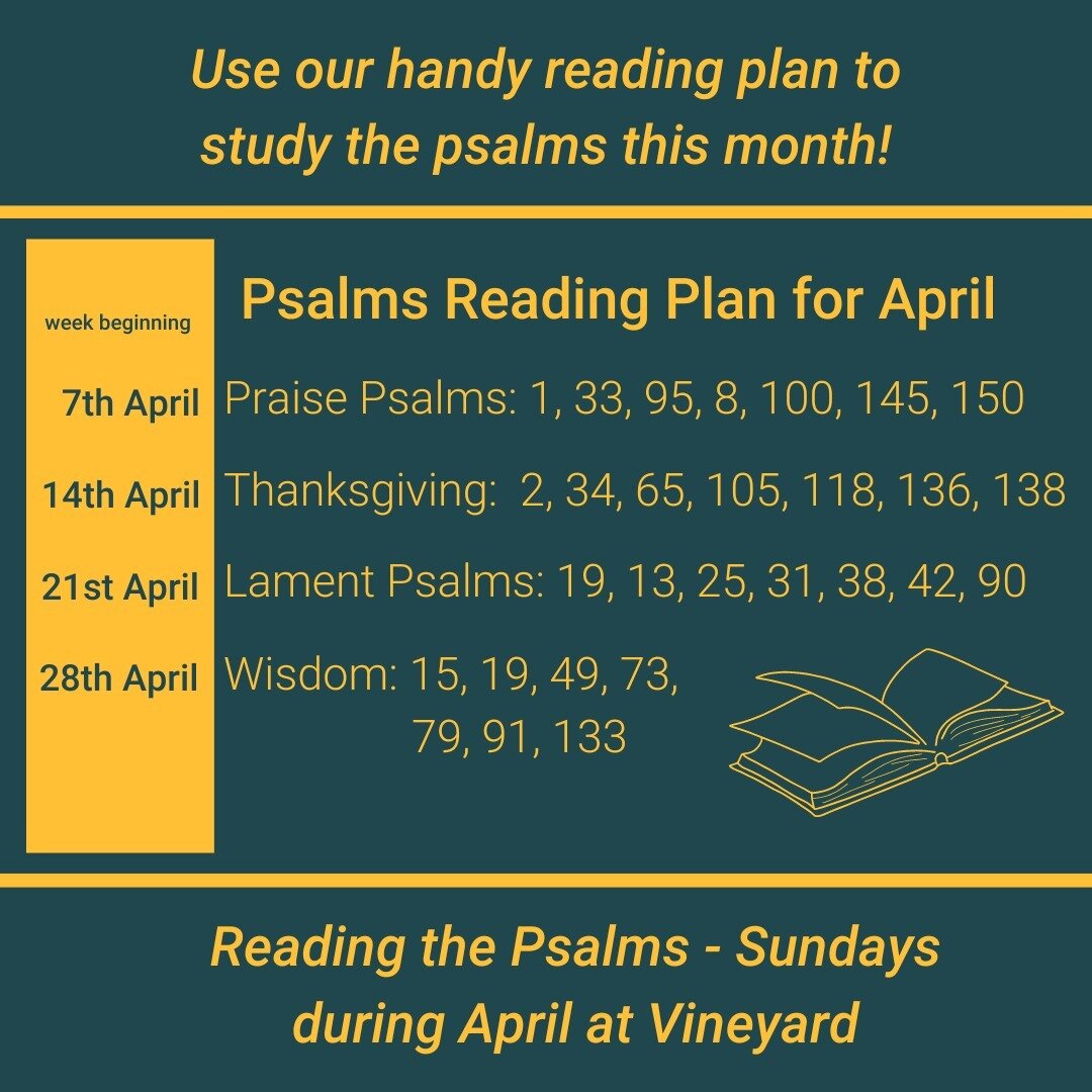 We start a new series tomorrow studying the Psalms - you can follow along all month with a daily Psalm 😊