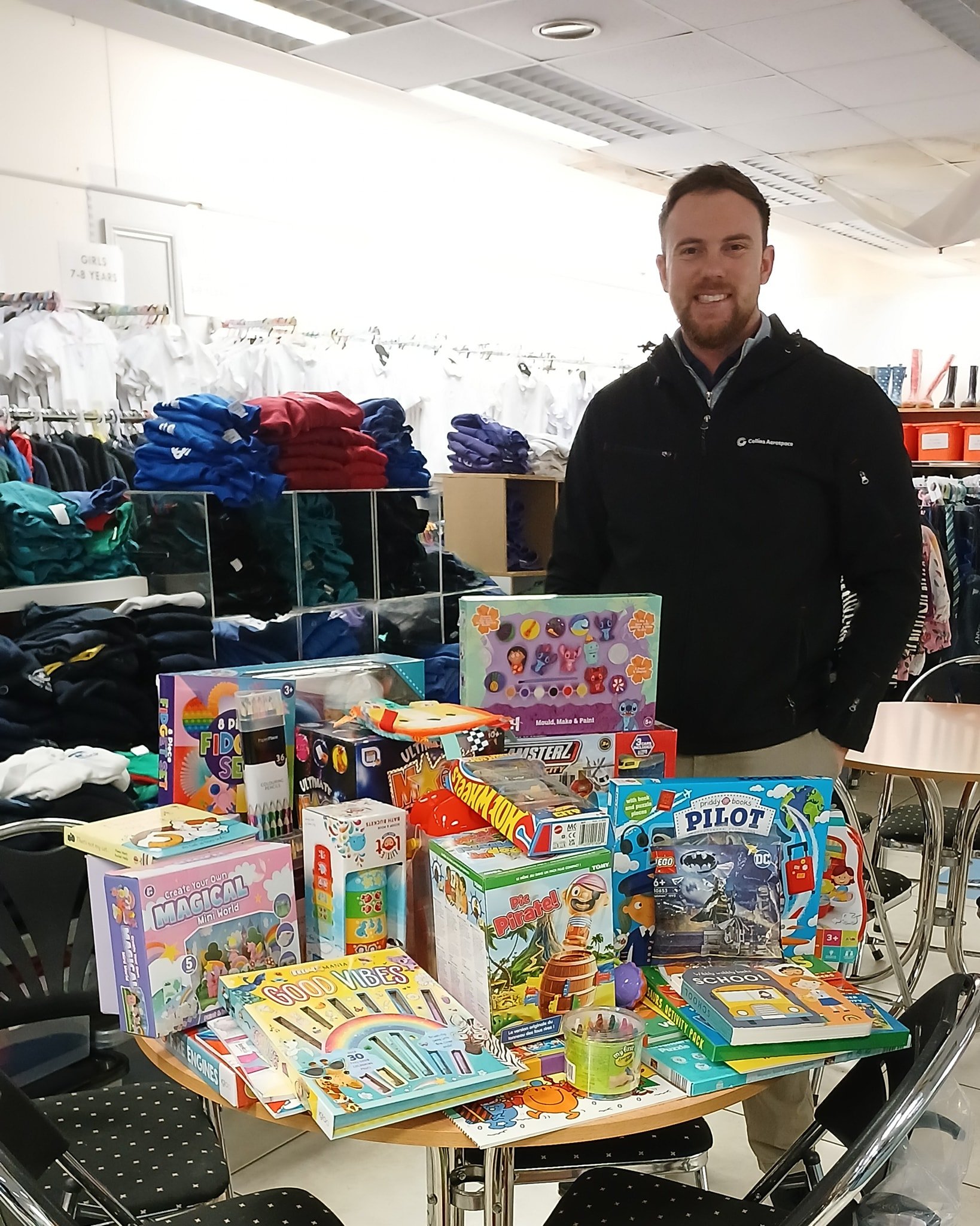 A huge thank you to the brilliant team at Collins Aerospace  for their incredible generosity this Christmas. 🎁

Employees came together to collect an amazing volume of toys for local children &mdash; and what you see in the photo is only a fraction 