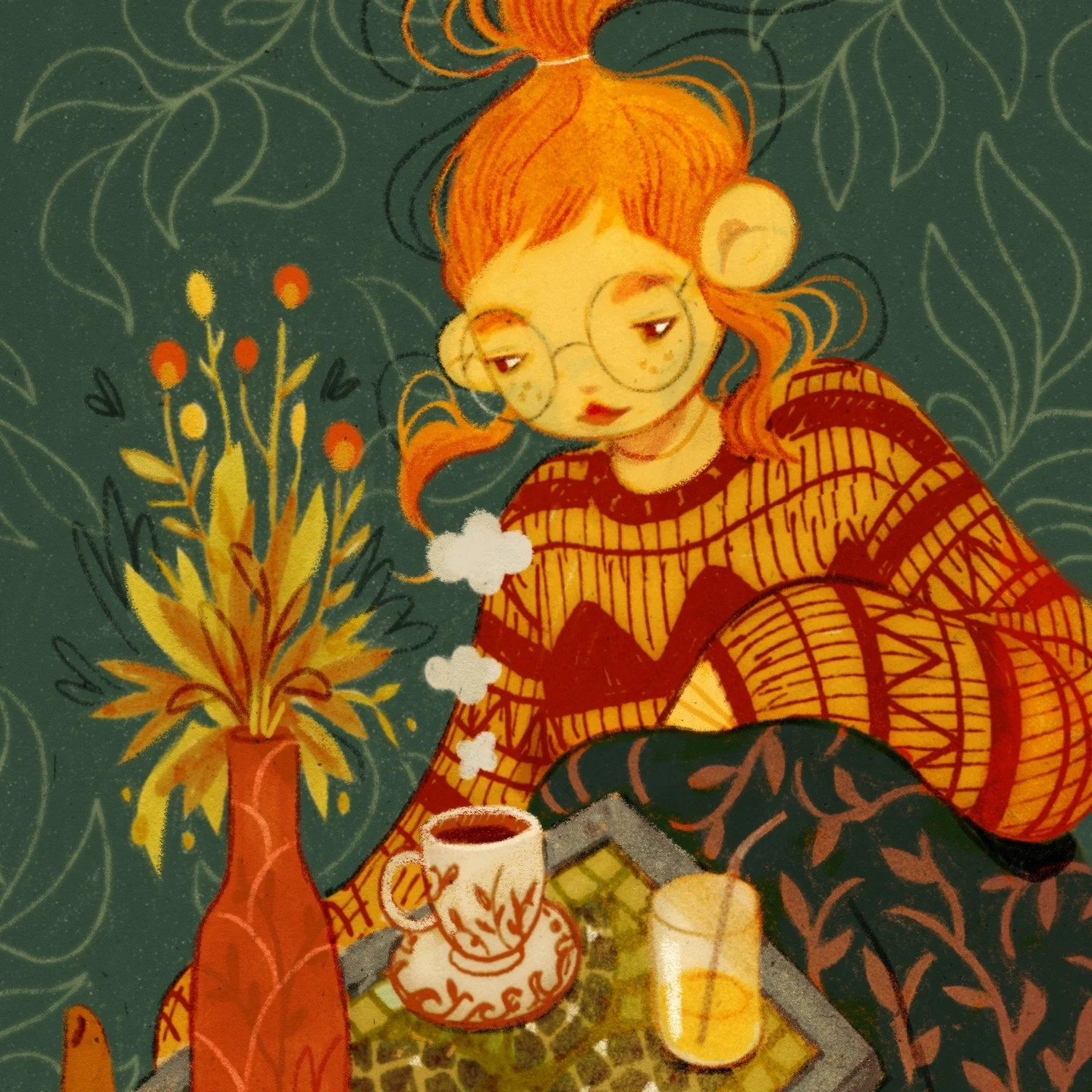 tea time ☕
This is totally mixed media from doodling with pencils and ink on paper to digital drawing and painting. For the cozy vibes
.
#cozyvibes #digitalillustration #mixedmediaart #patterns #cuteart #peacefulart #drawdigital #digitalartwork
