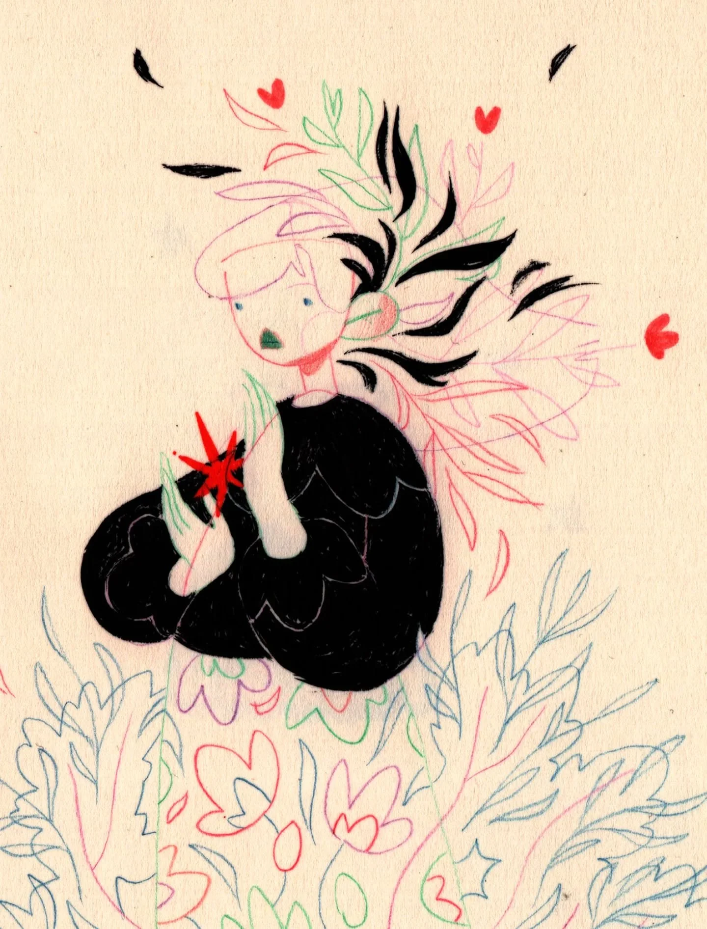 Just a little something from the sketchbooks I'd like to share with you today.
.
#drawingfromimagination #originalart #characterdoodle