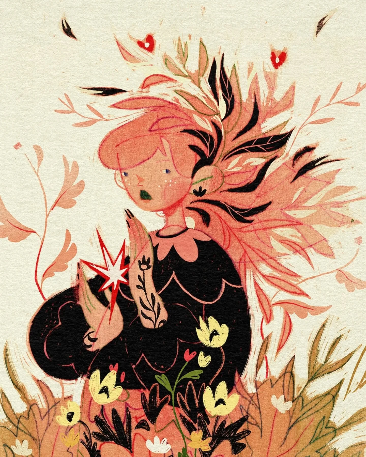 Star holder 🌟 I took the drawing I showed you yesterday to play around a bit in Photoshop. She feels like spring to me.
I actually got around to making some starters for the garden recently. Still figuring out what to grow this year 🤔
#drawingfromi