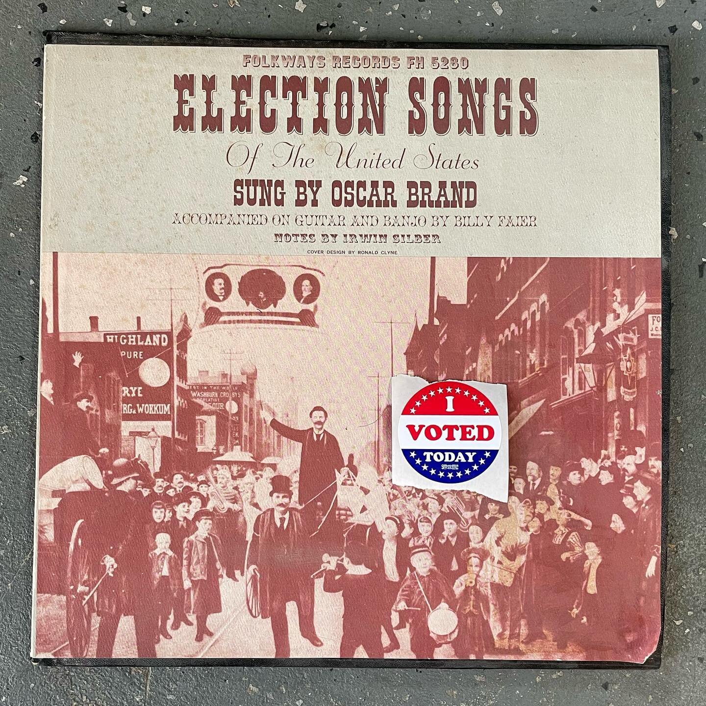 Todays the day! Get out and do the thing! @smithsonian #folkways #electionday #electionsongs #oscarbrand #civicduty #ivoted #desmoines #dsmia