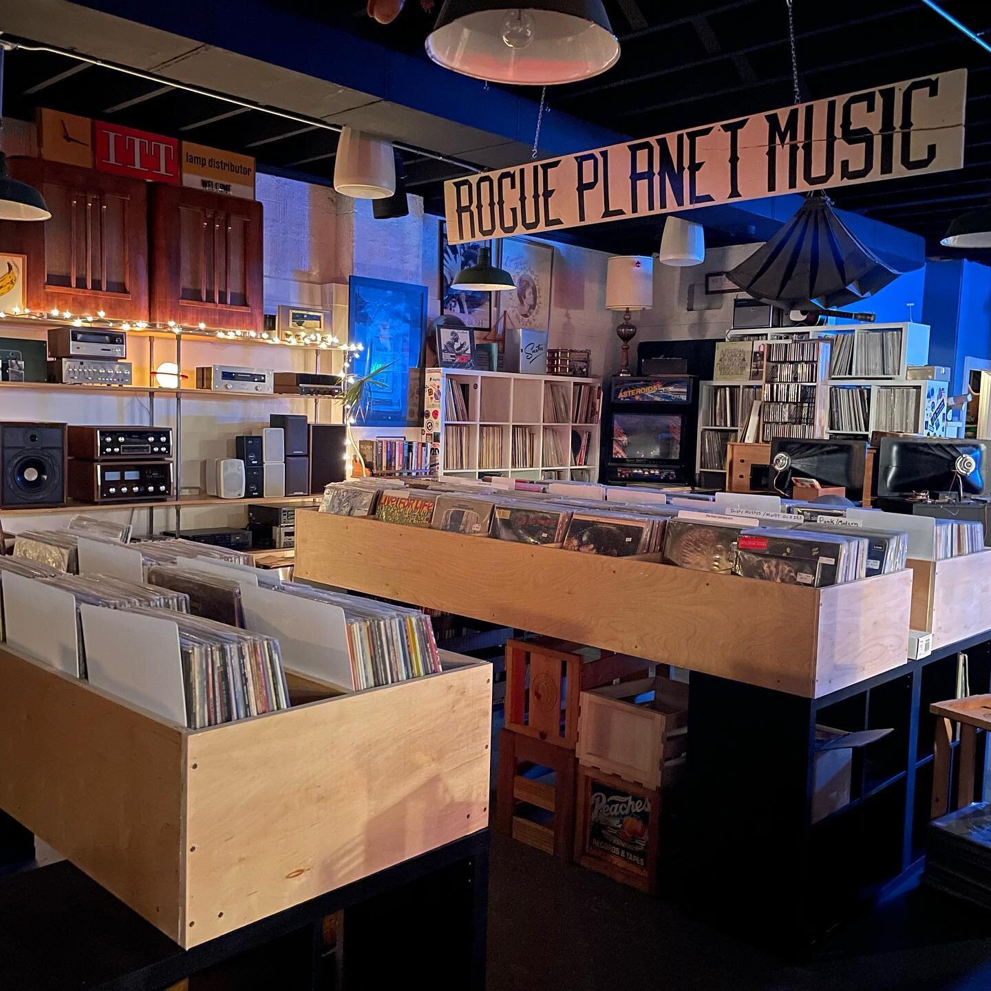 New shop, who dis? More improvements in the works. Stop by and see us soon&mdash; 11-6 Tues-Sat. #desmoines #dsmia #recordshop #retailspace #recordstore #shopfloor #smallbusiness #birchplywood #mcintosh #vintageaudio #hornspeakers #altec