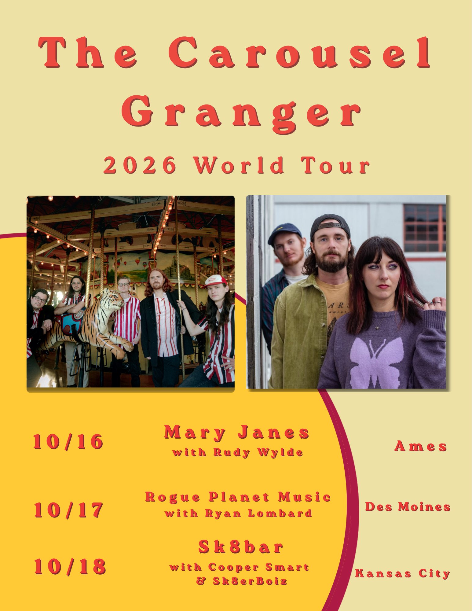 The Carousel (DSM) Record Release Show                                    With Granger and                          Ryan Lombard