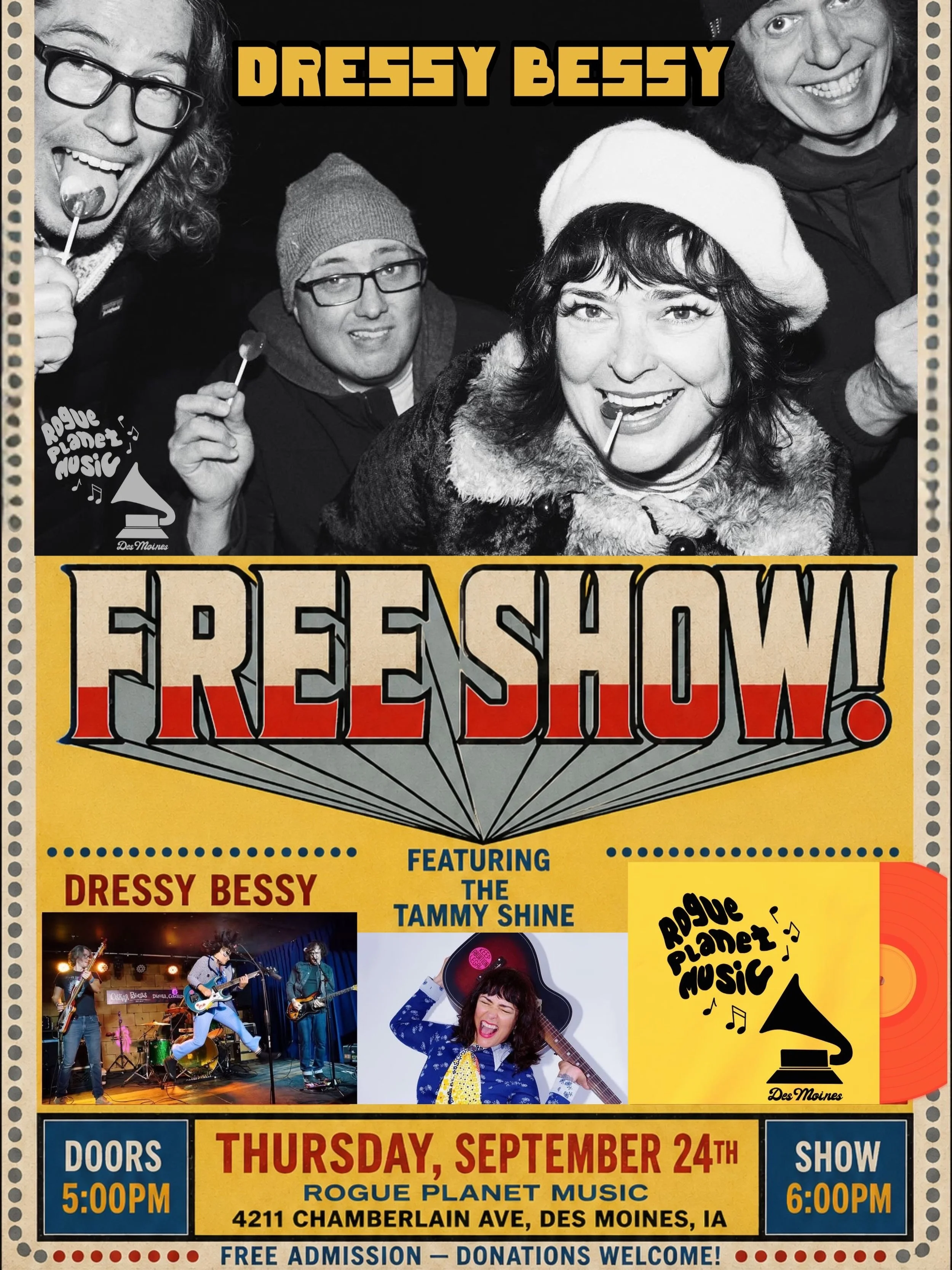 We&rsquo;ve got a GREAT show on the calendar for next week!

@dressybessy 
@the_tammy_shine 

Live at RPM!
Thursday, September 24th 6pm!
FREE SHOW! 

Not to be missed! Share widely and let&rsquo;s turn out big!