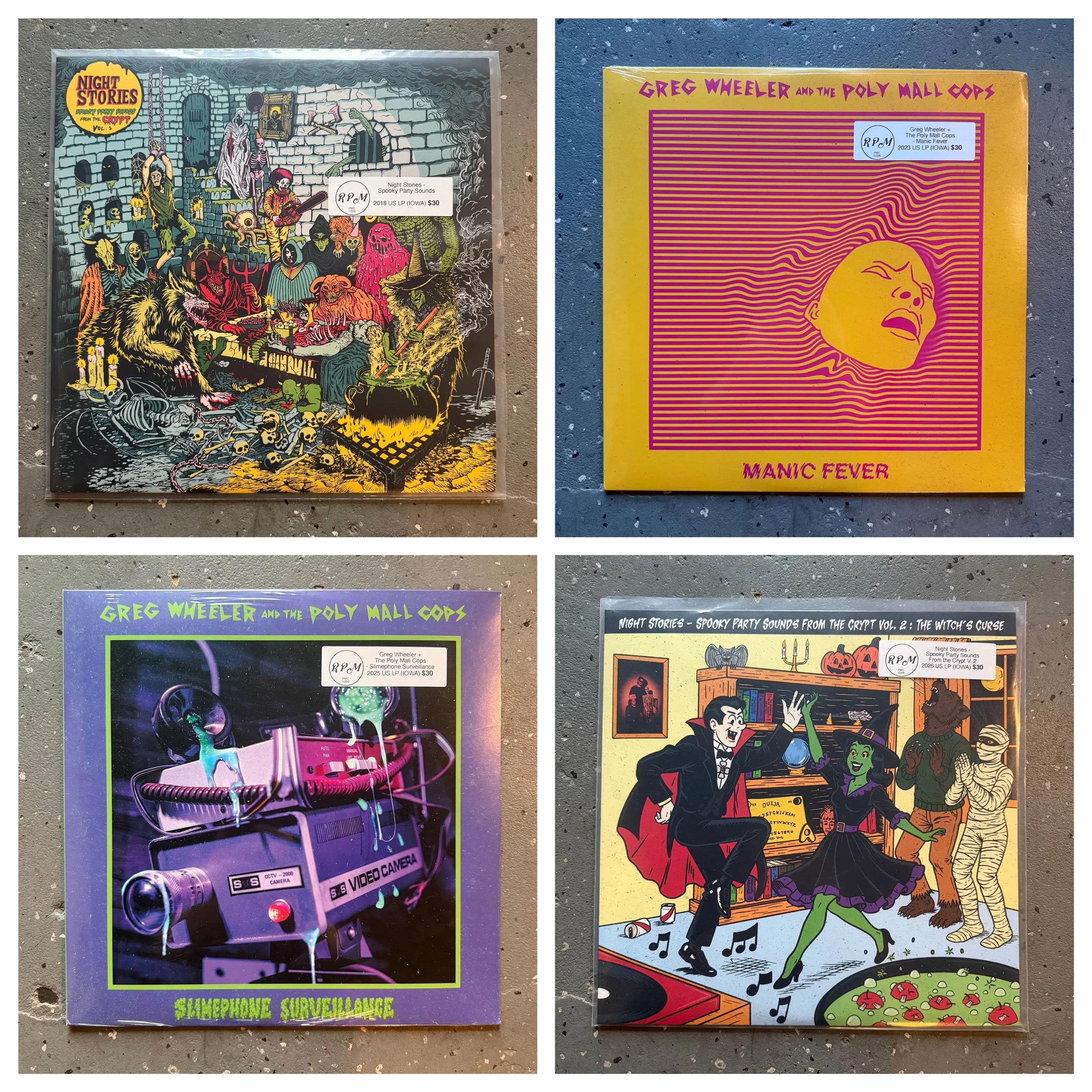 &lsquo;tis the spooky season&hellip; now in stock!

@polymallcops 
Manic Fever
Slimephone Surveillance 

@thenightstories 
Spooky Party Sounds from the Crypt
Vol 1 (with comic book !)
Vol 2 (with pumpkin scented insert !)