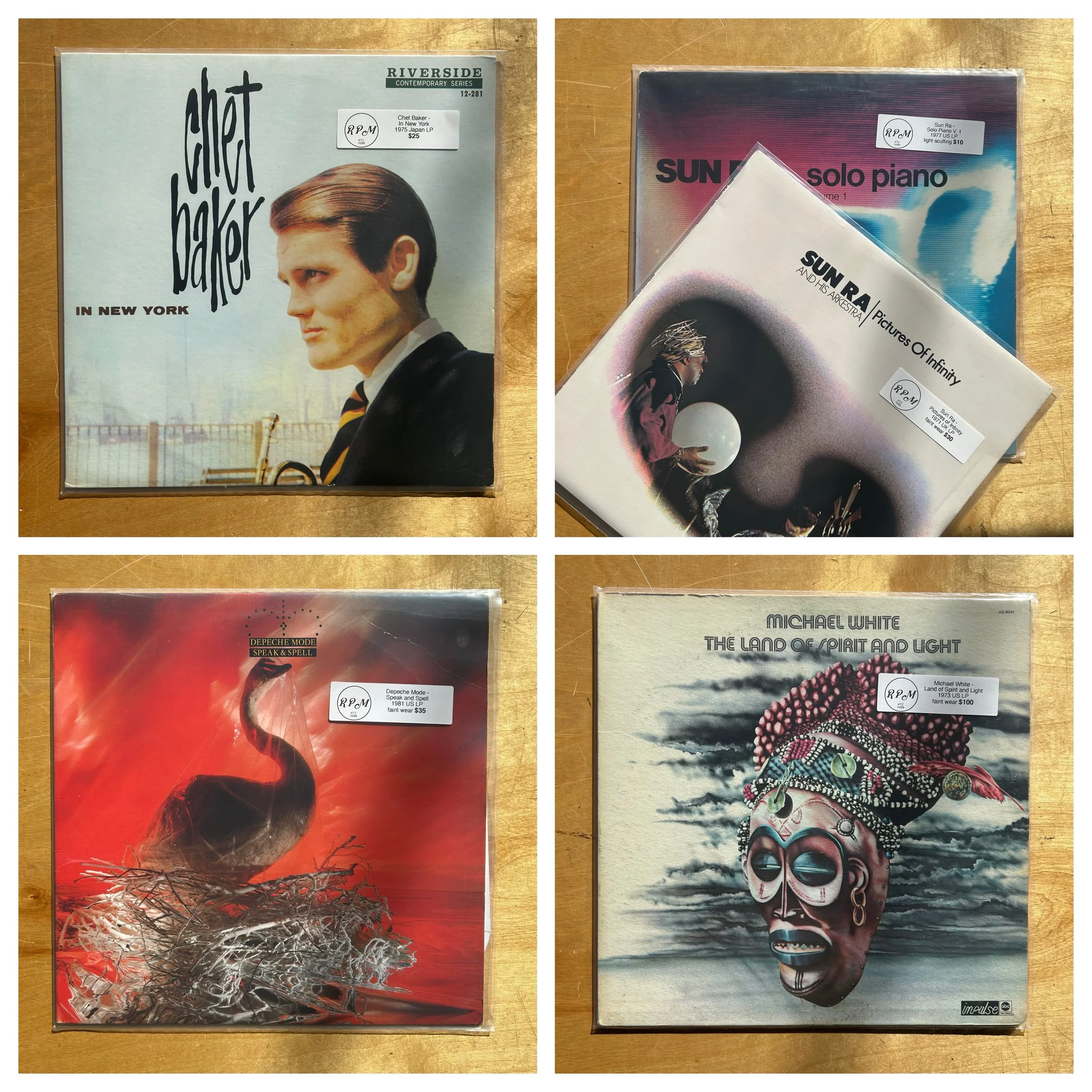 A bit of fresh stock for the day! 
Some good jazz out now and a few extras.

We&rsquo;ve currently got about 30 boxes of records prepared for Saturday&rsquo;s sale &mdash; BYO-Box and fill for $25 &mdash; see earlier post for full details.
