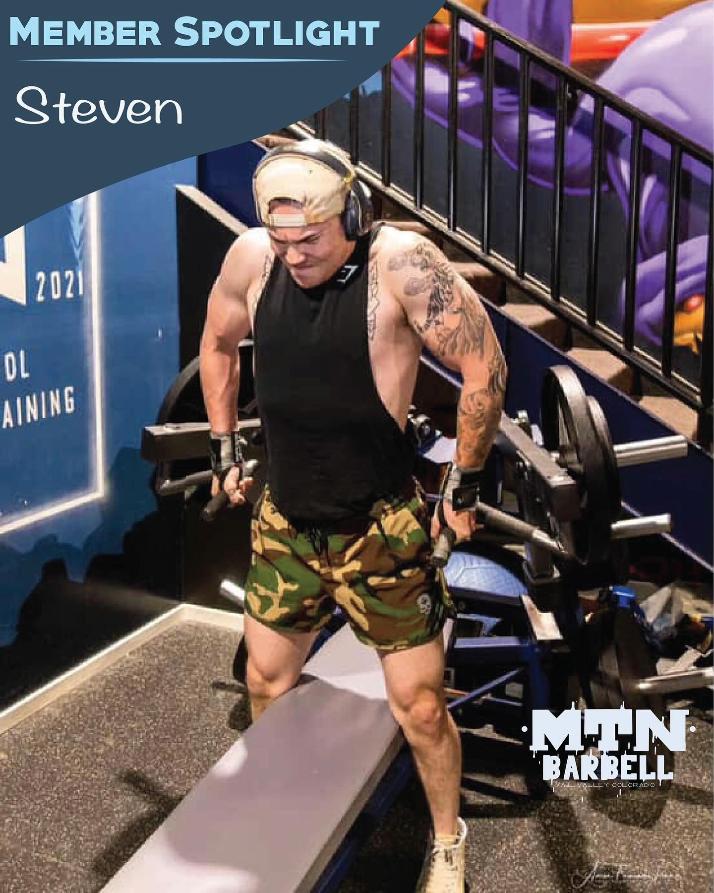 Monday Member Spotlight: Meet Steven

&ldquo;&bull;from Boston MA, spent some time in Nashville TN, and have been in CO for about two years. 
&bull;the second I walked into mtn barbell i could tell it was an enviroment where everyone took their fitne