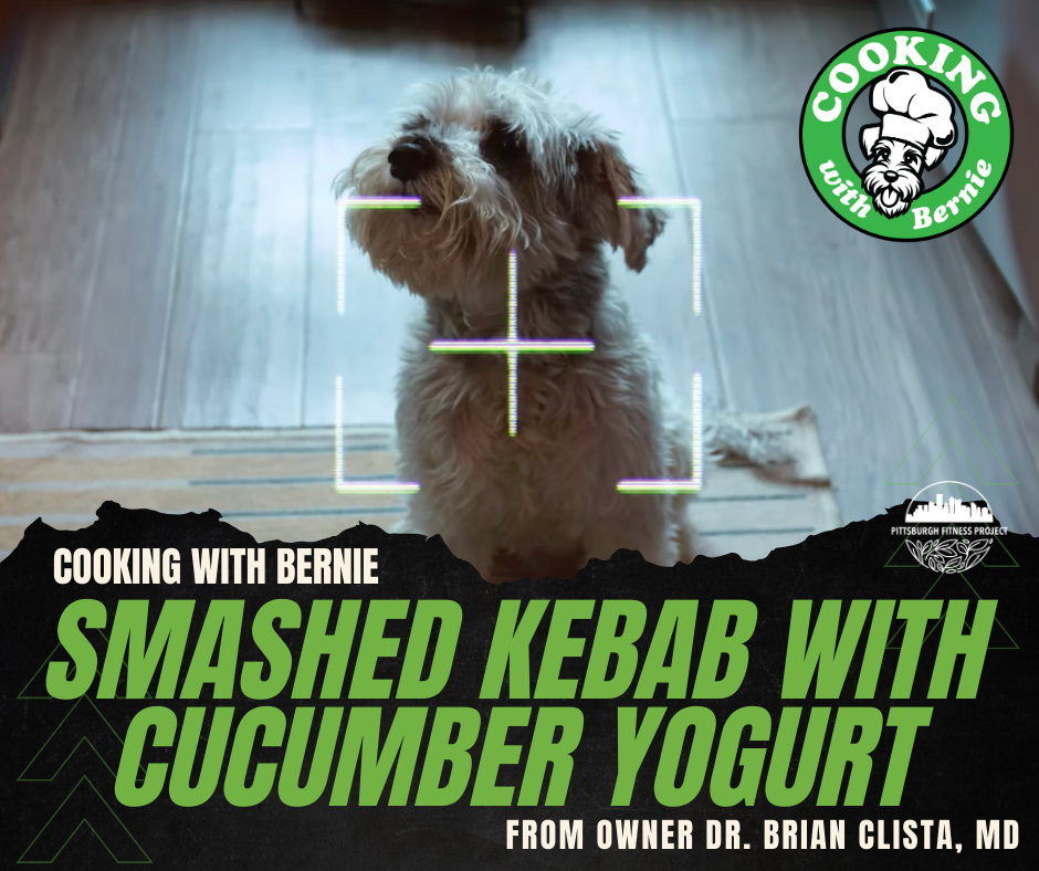 SMASHED KEBAB WITH CUCUMBER YOGURT