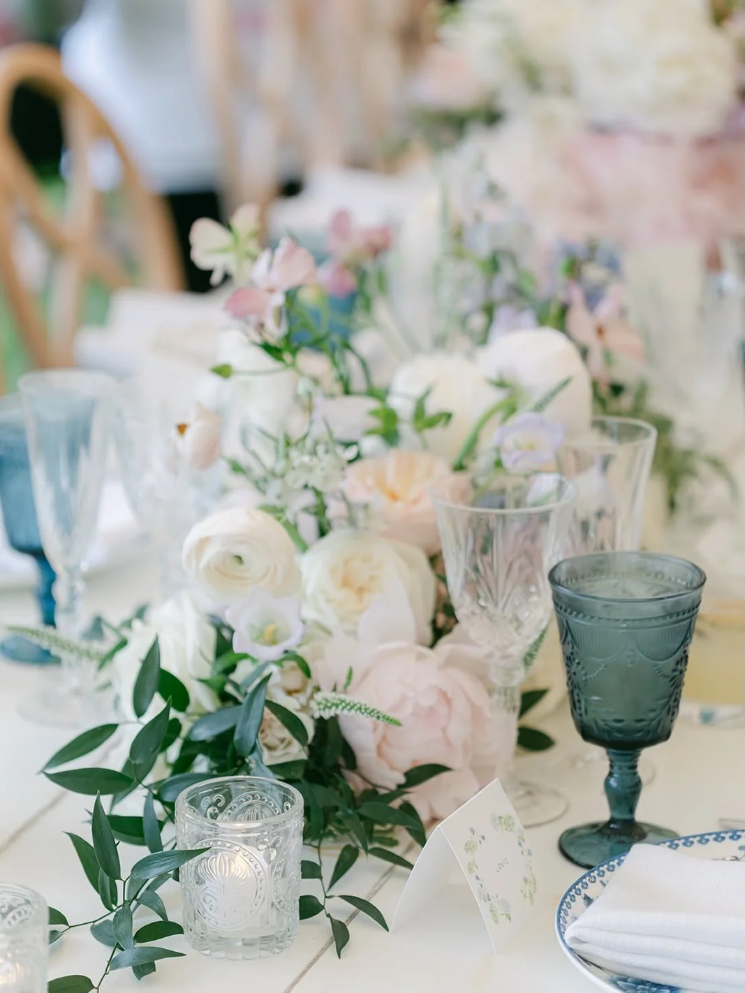 The tablescapes for Lilli and Joey&rsquo;s wedding at Langdon House last June blended classic coastal vibes with soft, romantic garden florals.

The blooms tell the story of a New Hampshire June. White and blush peonies grown here on the farm, delica