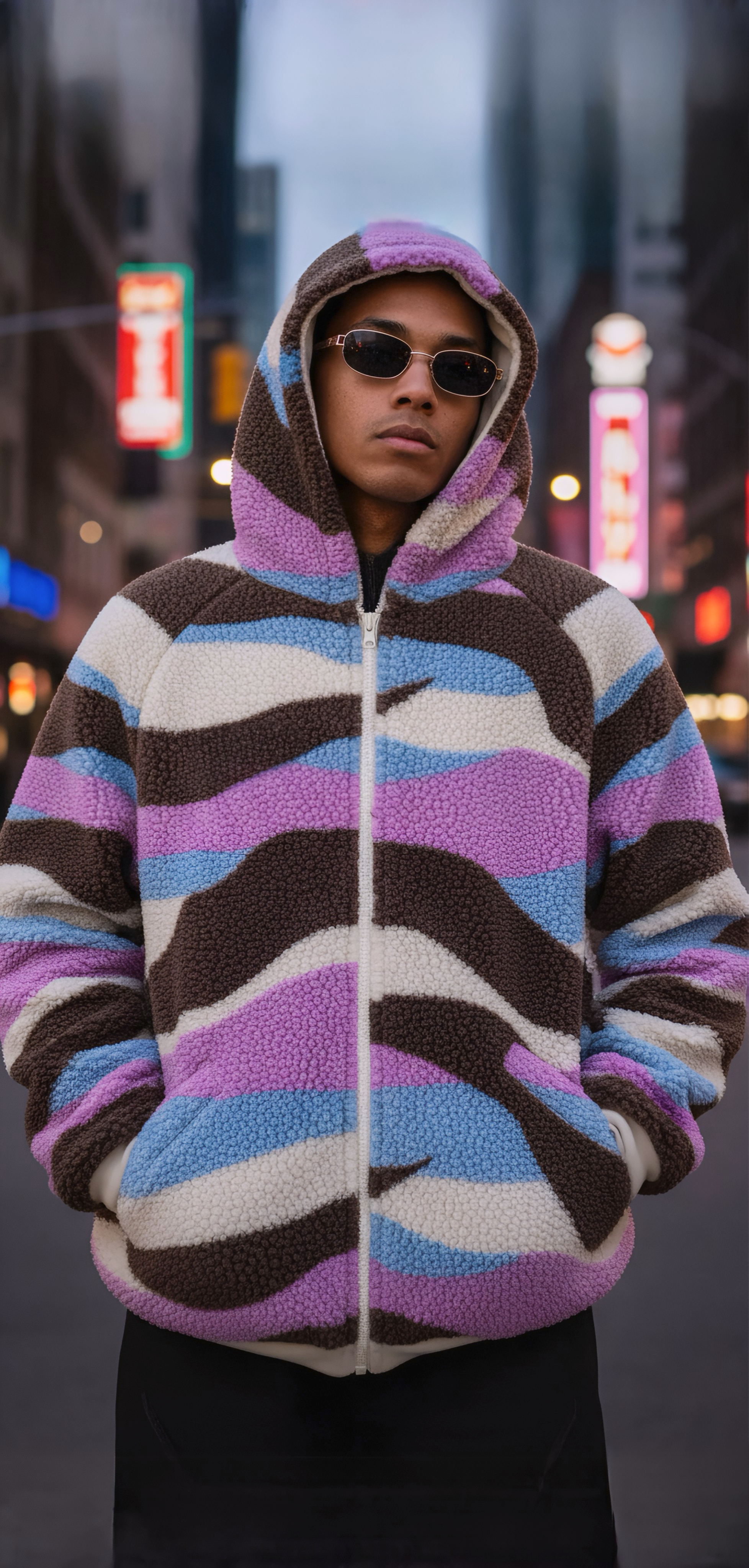 Teddyplüschjacke wavy.