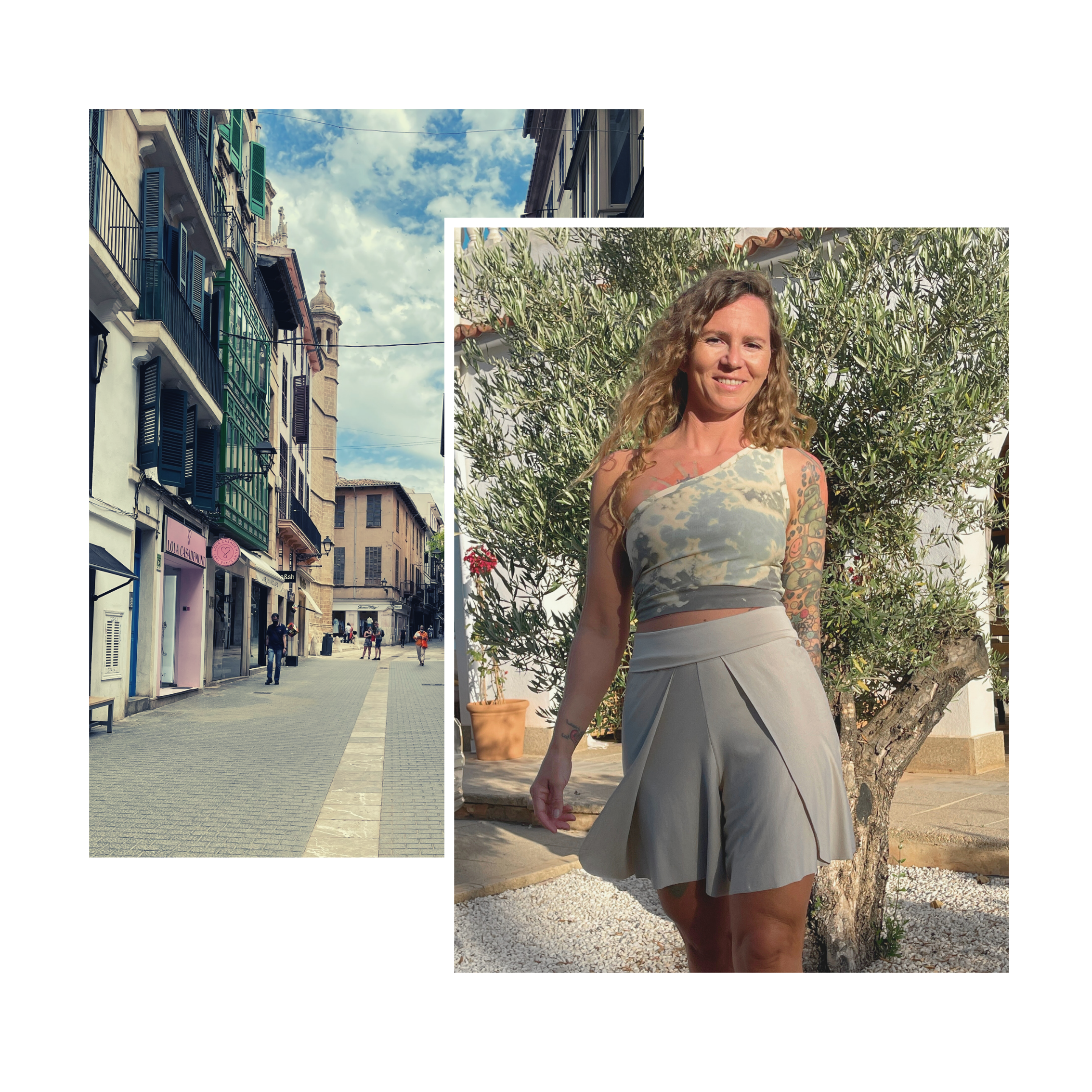 Batik one shoulder Crop Top